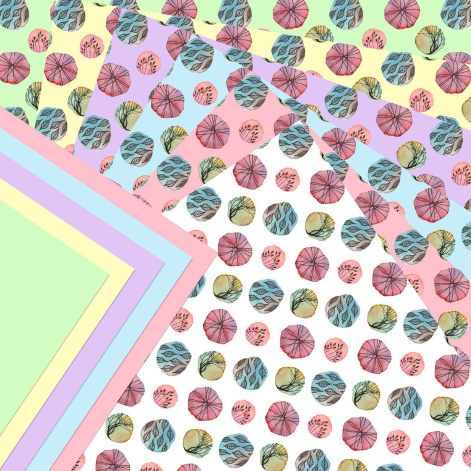 YASUTOMO YASUTOMO ORIGAMI PAPER 5 7/8'' DOODLE DOTS 24/PK