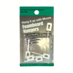 MOORE FOAMBOARD HANGERS PLASTIC 4/PK (TBD)