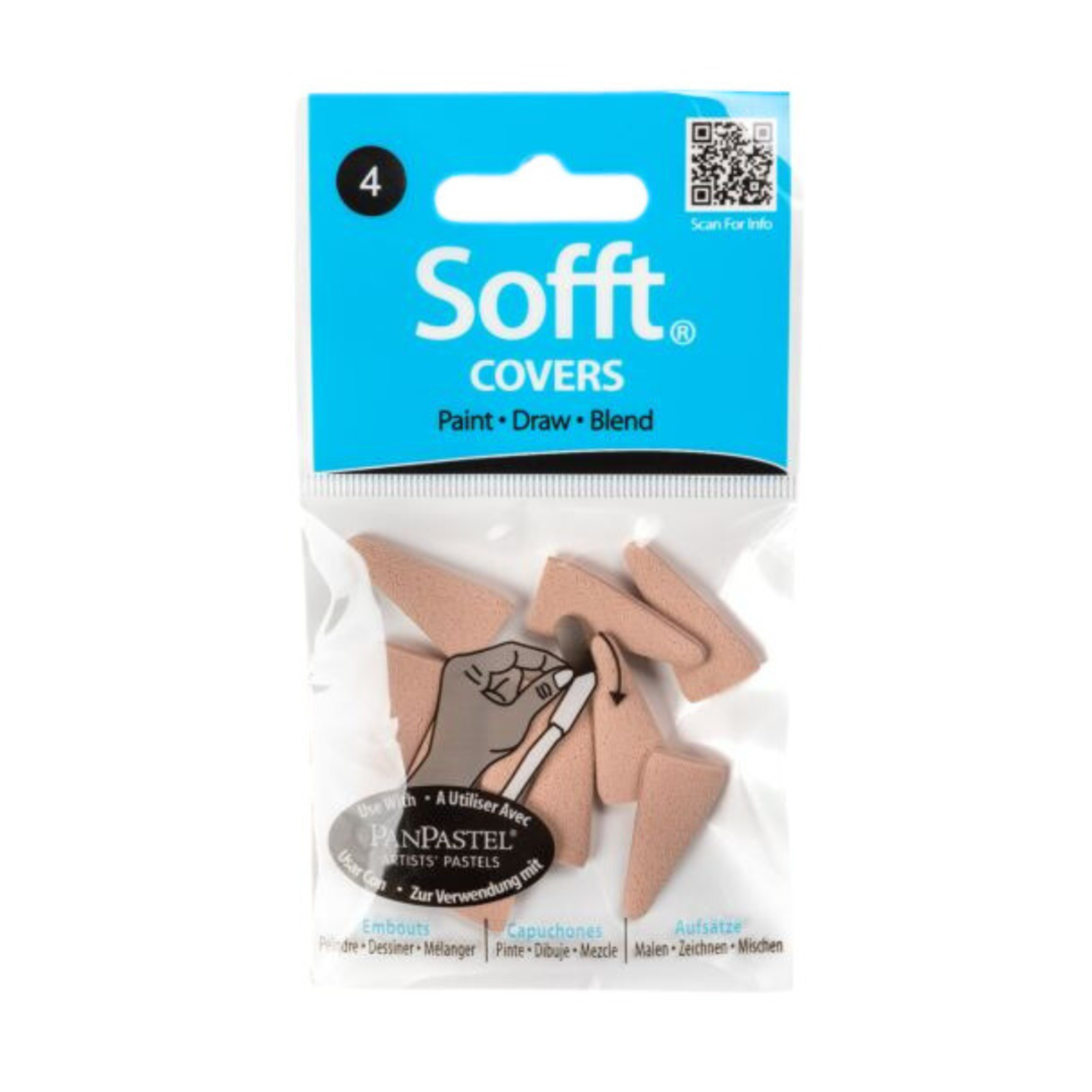PAN PASTEL SOFFT KNIFE COVERS #4 PK/10