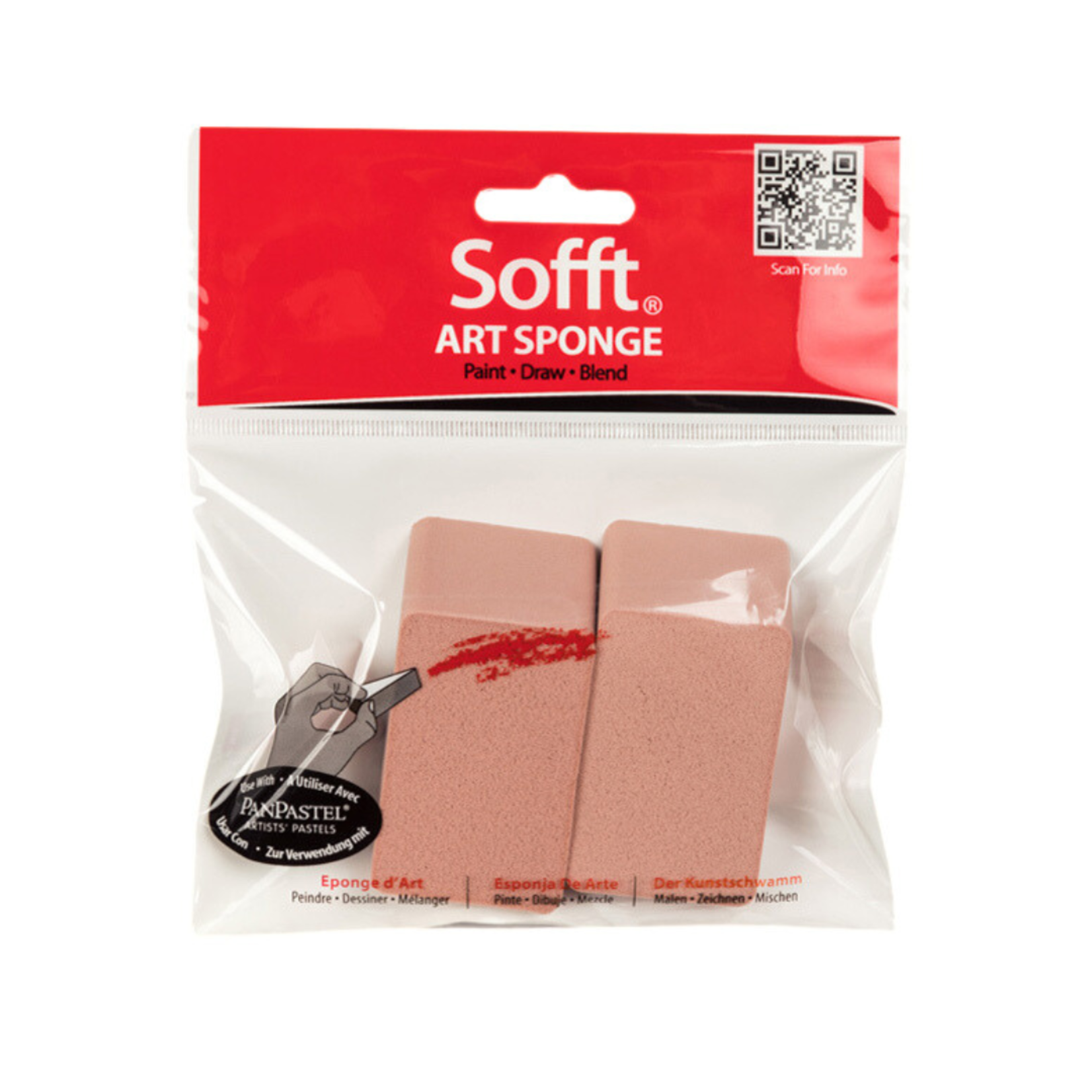 PAN PASTEL SOFFT SPONGE FLAT ANGLE SLICE 2/PK