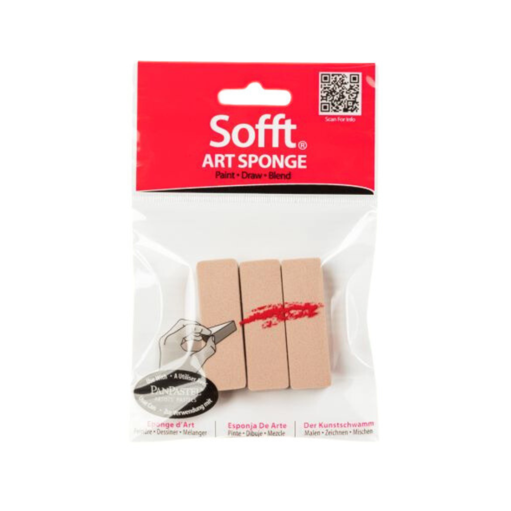 PAN PASTEL SOFFT SPONGE FLAT BAR 3/PK