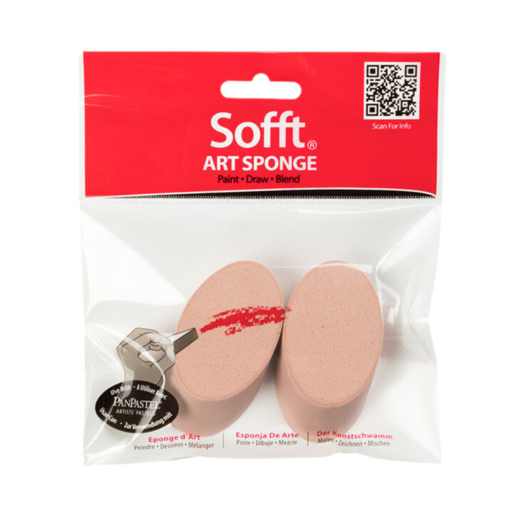 PAN PASTEL SOFFT SPONGE ROUND SLICE 2/PK