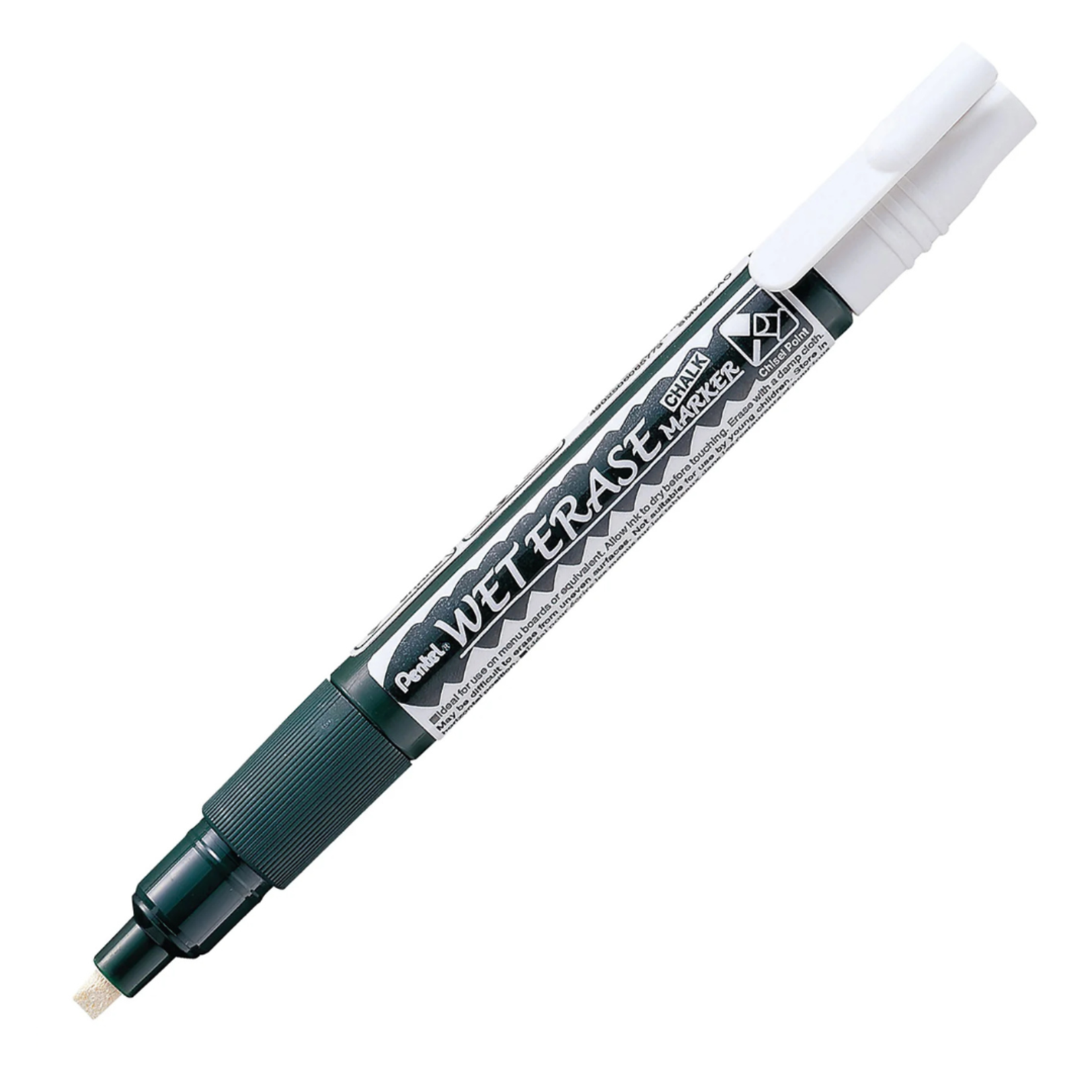 PENTEL WET ERASE CHALK MARKER CHISEL TIP WHITE