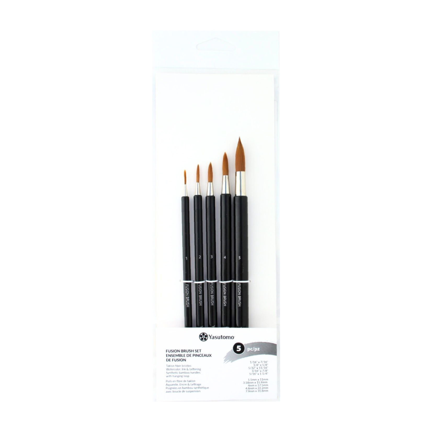 YASUTOMO FUSION BRUSH SET 5/PC