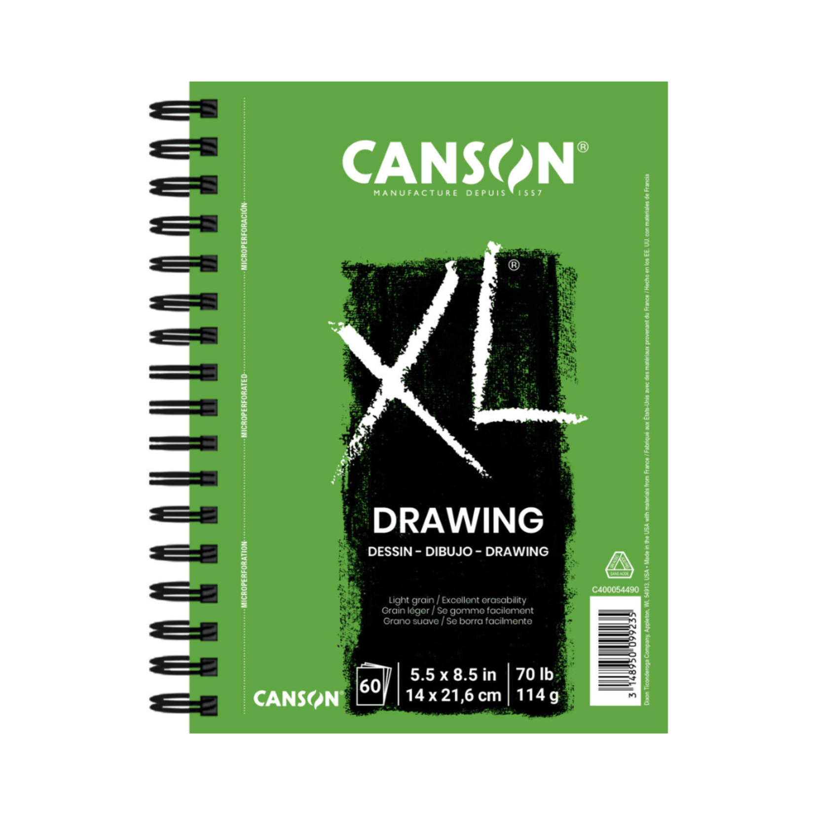 CANSOL XL DRAWING PAD 5.5X8.5 70LB 60/SHT