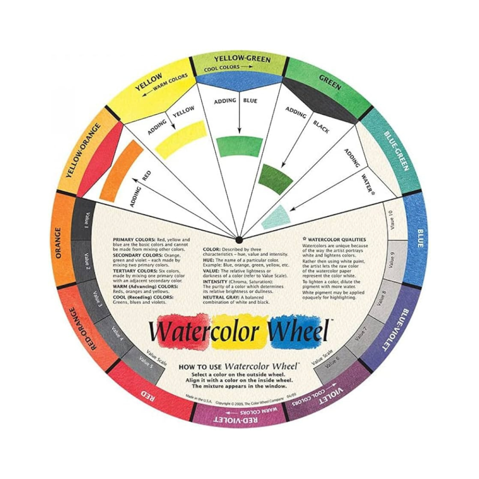 THE COLOR WHEEL COMPANY WATERCOLOUR WHEEL