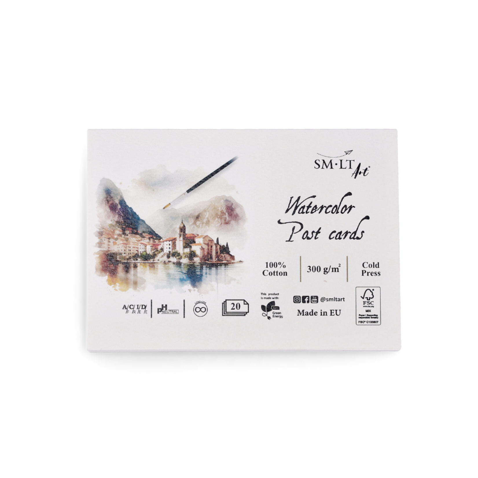 SM-LT WATERCOLOUR POST CARDS 4X6 300GSM 20/SHT
