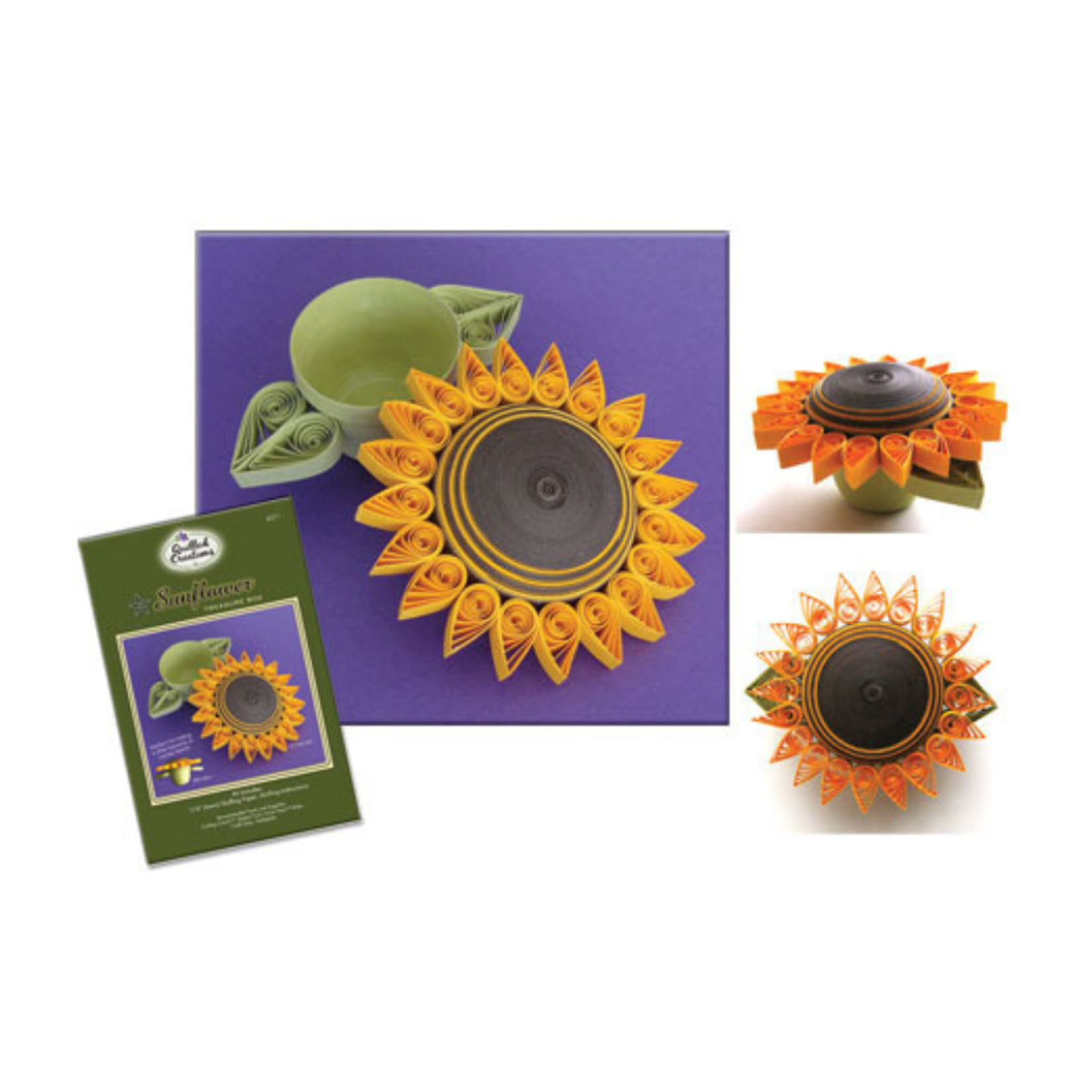 QUILLED CREATIONS QUILLING SUNFLOWER TREASURE BOX