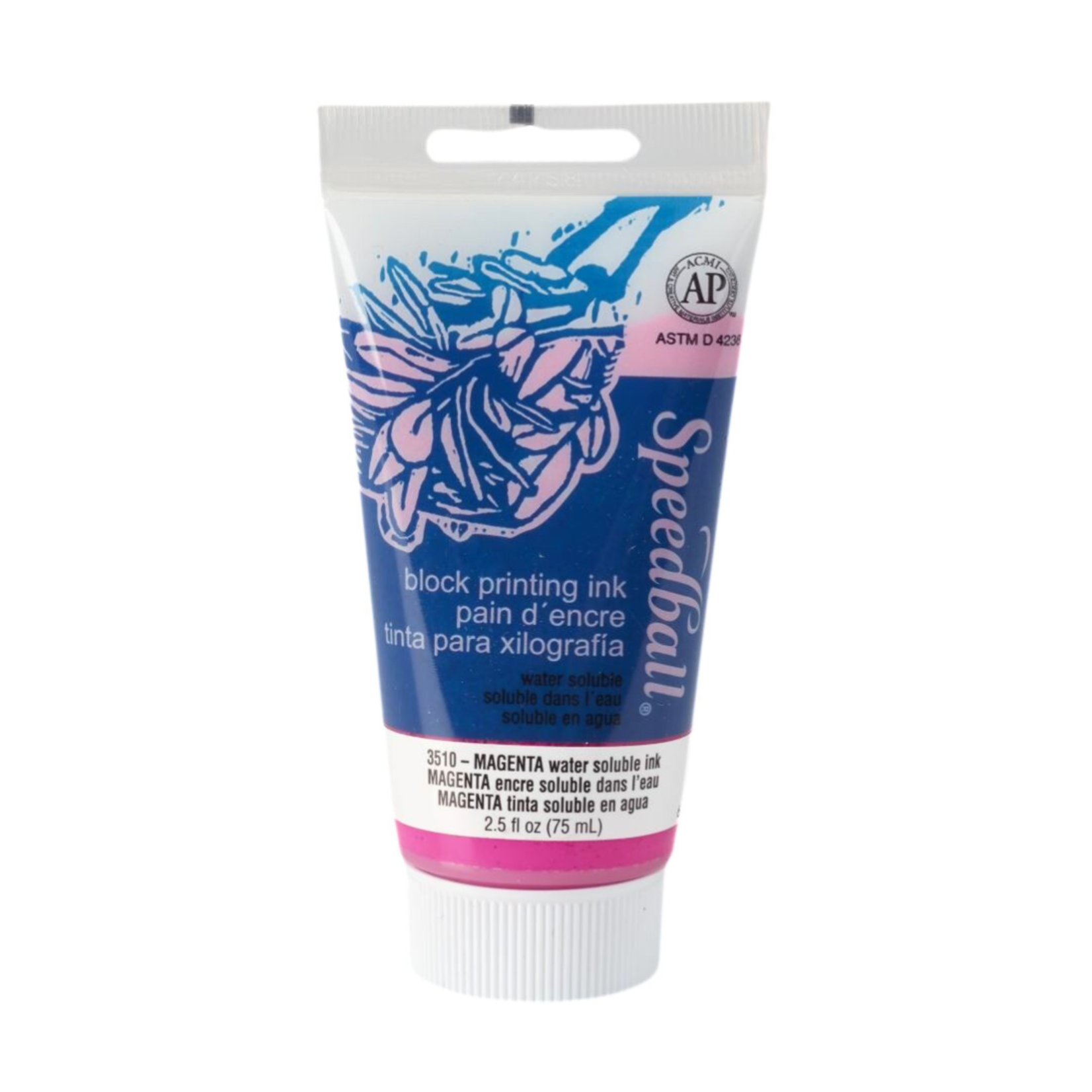 SPEEDBALL BLOCK PRINTING INK WATER SOLUBLE 2.5OZ  MAGENTA