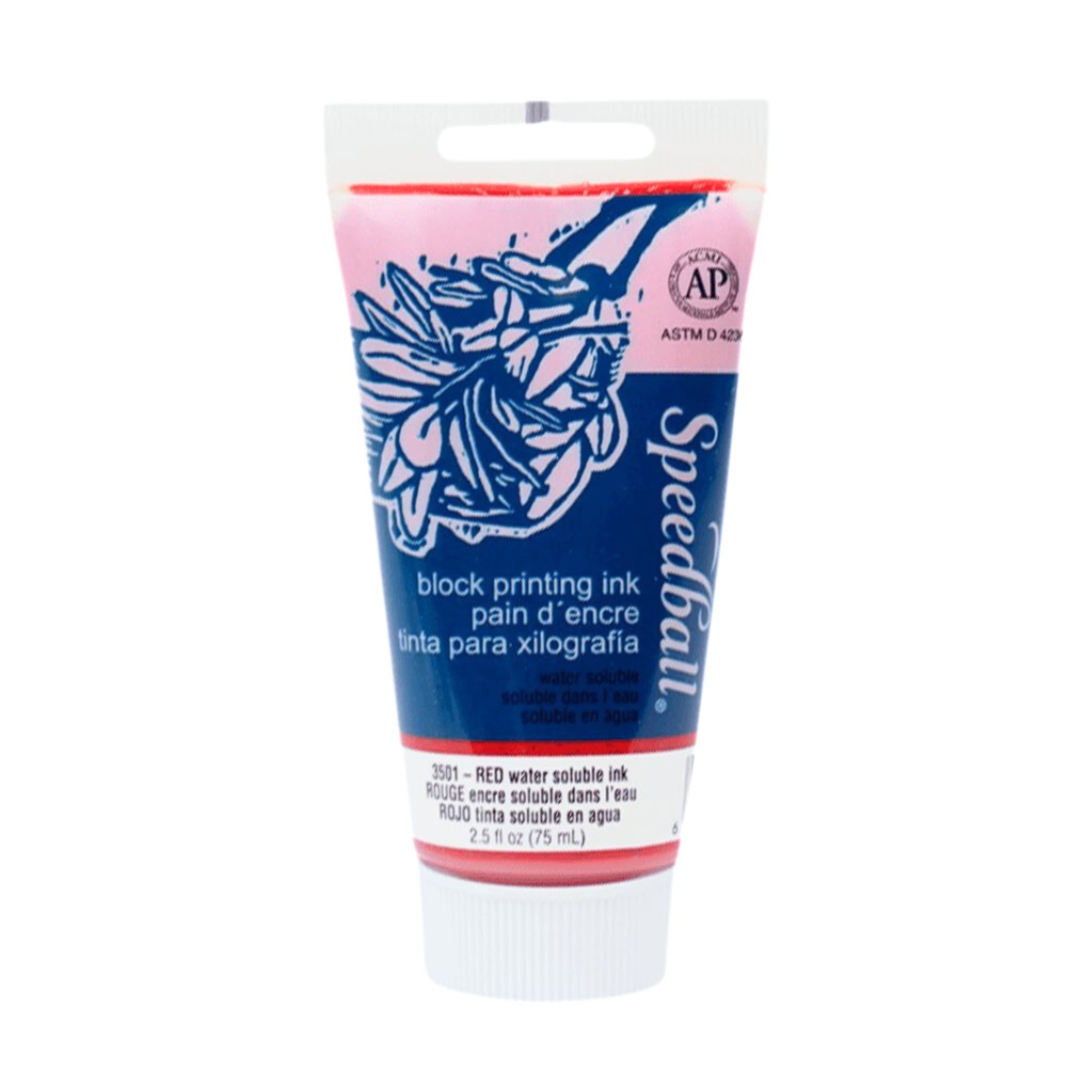 SPEEDBALL BLOCK PRINTING INK WATER SOLUBLE 2.5OZ  RED
