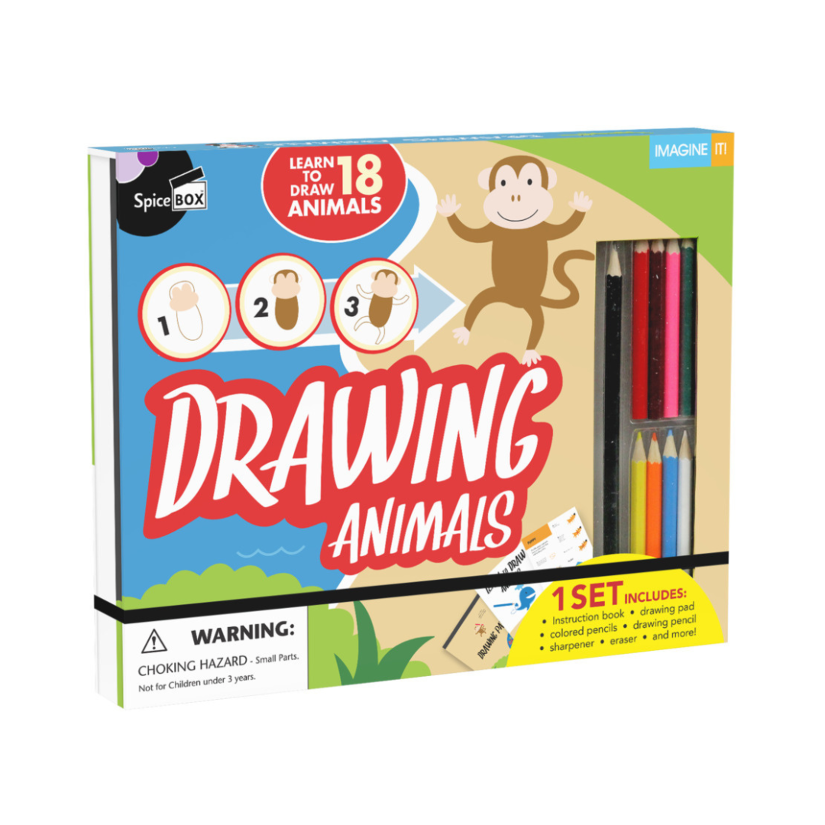 SPICEBOX IMAGINE IT DRAWING ANIMALS KIT