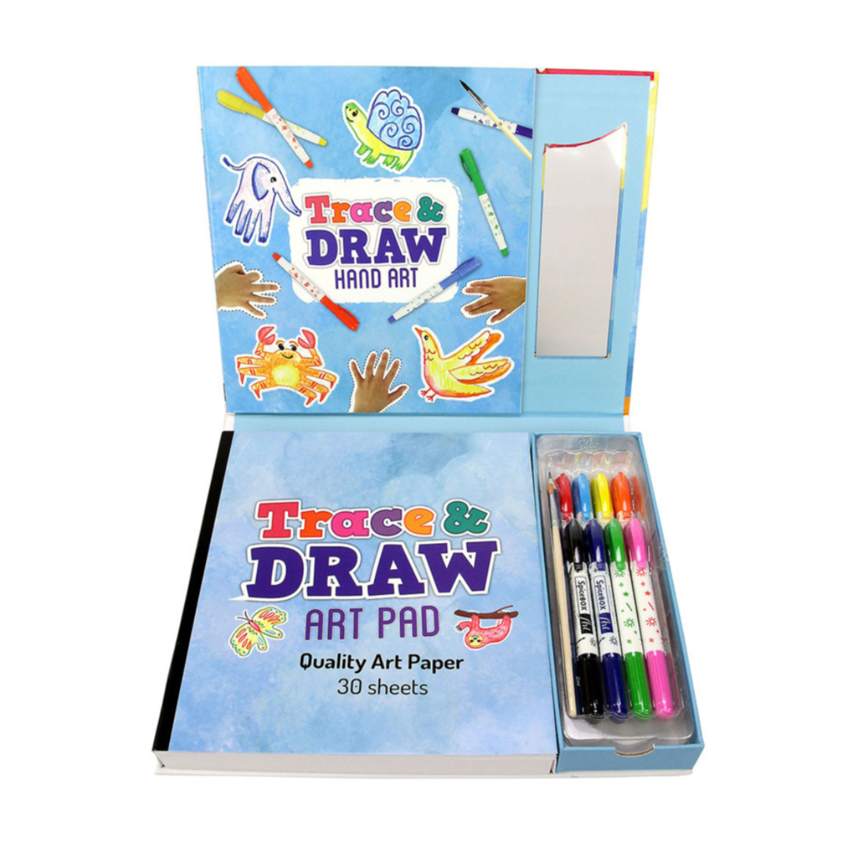 SPICEBOX IMAGINE IT TRACE AND DRAW HAND ART KIT