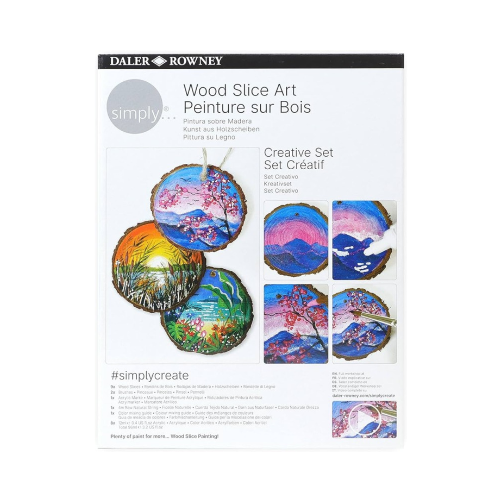 DALER ROWNEY WOOD SLICE ART CREATIVE SET