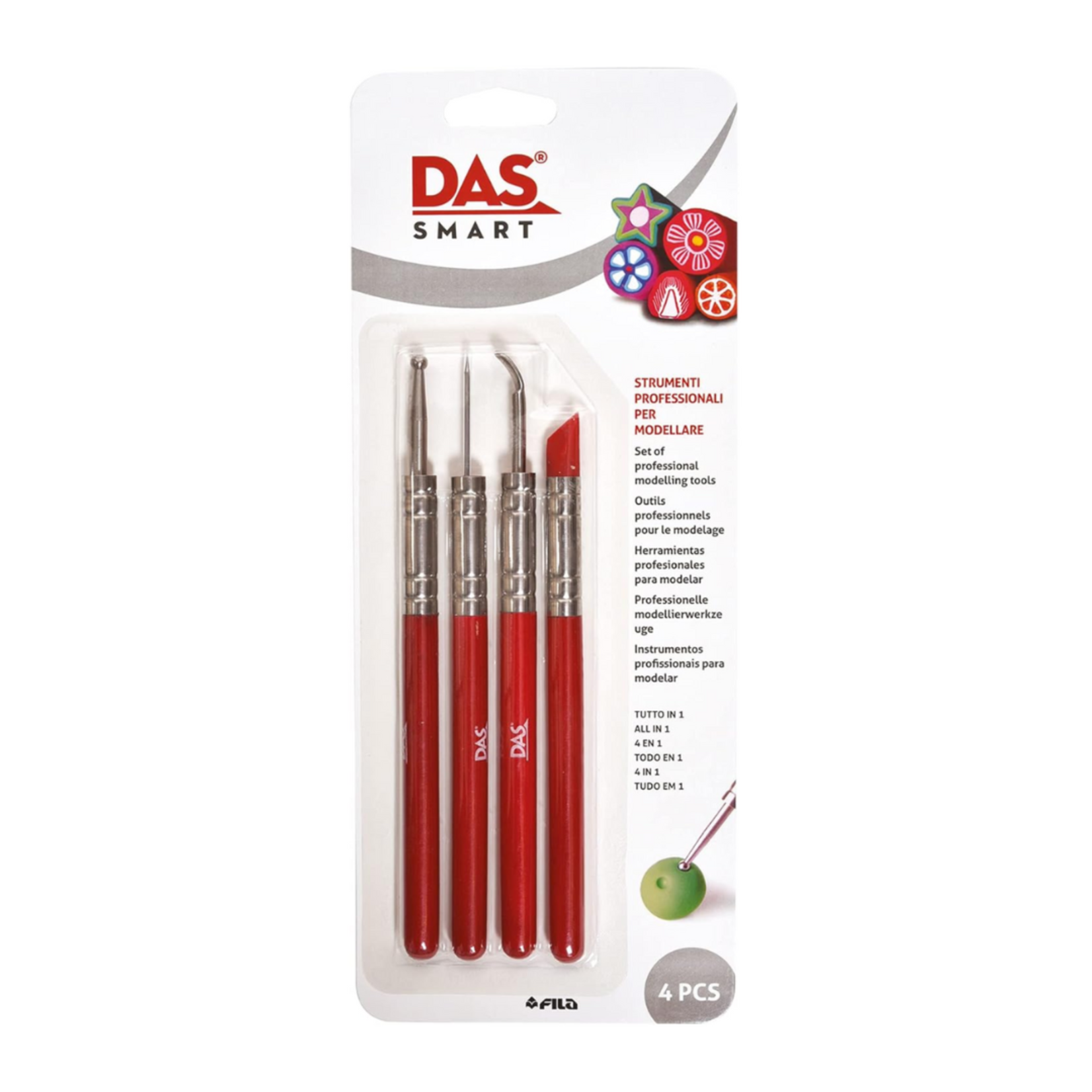 DAS SMART PROFESSIONAL CLAY MODELLING TOOLS SET 4/PC