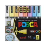 UNI POSCA MARKER PC-5M SET/8 SOFT COLOURS