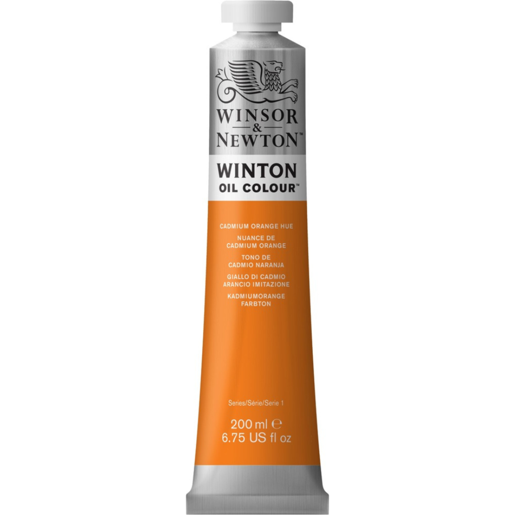 WINSOR & NEWTON WINTON OIL 200ML CADMIUM ORANGE HUE
