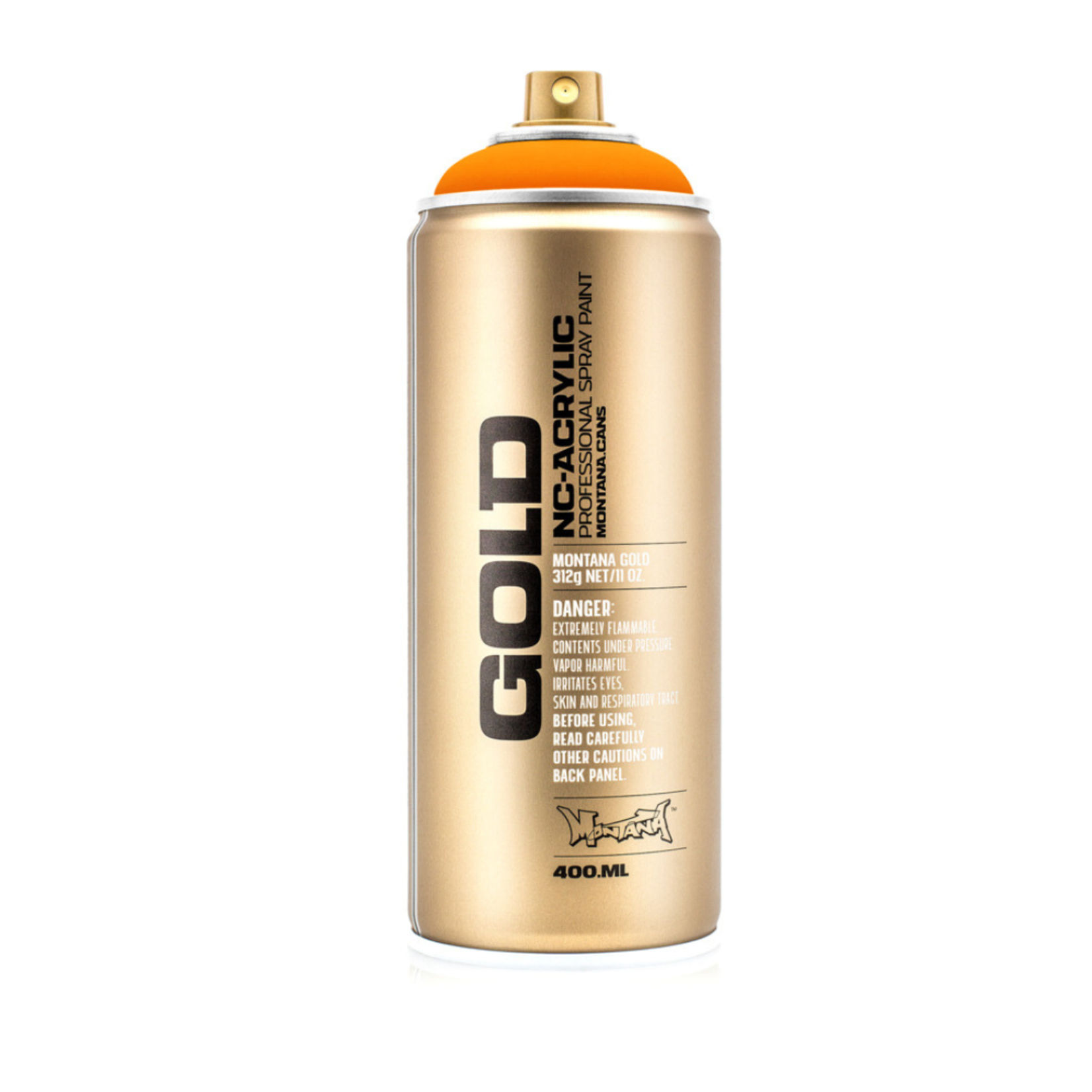 MONTANA GOLD ACRYLIC SPRAY CAN POWER ORANGE