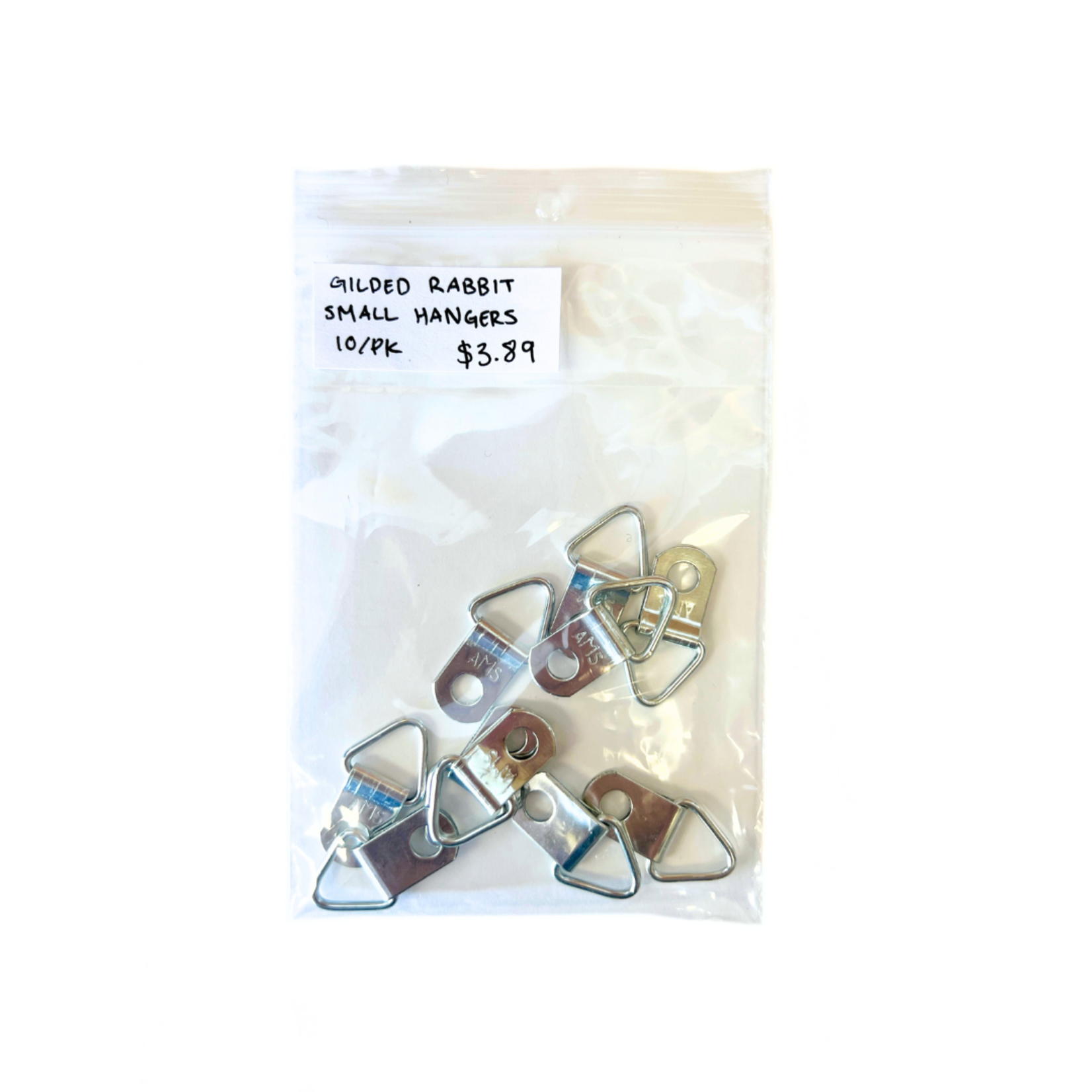 GILDED RABBIT D RING HANGERS SMALL 10/PK NO SCREWS