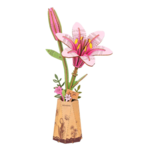 ROWOOD 3D WOODEN PUZZLE PINK LILY