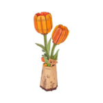 ROWOOD 3D WOODEN PUZZLE ORANGE TULIP