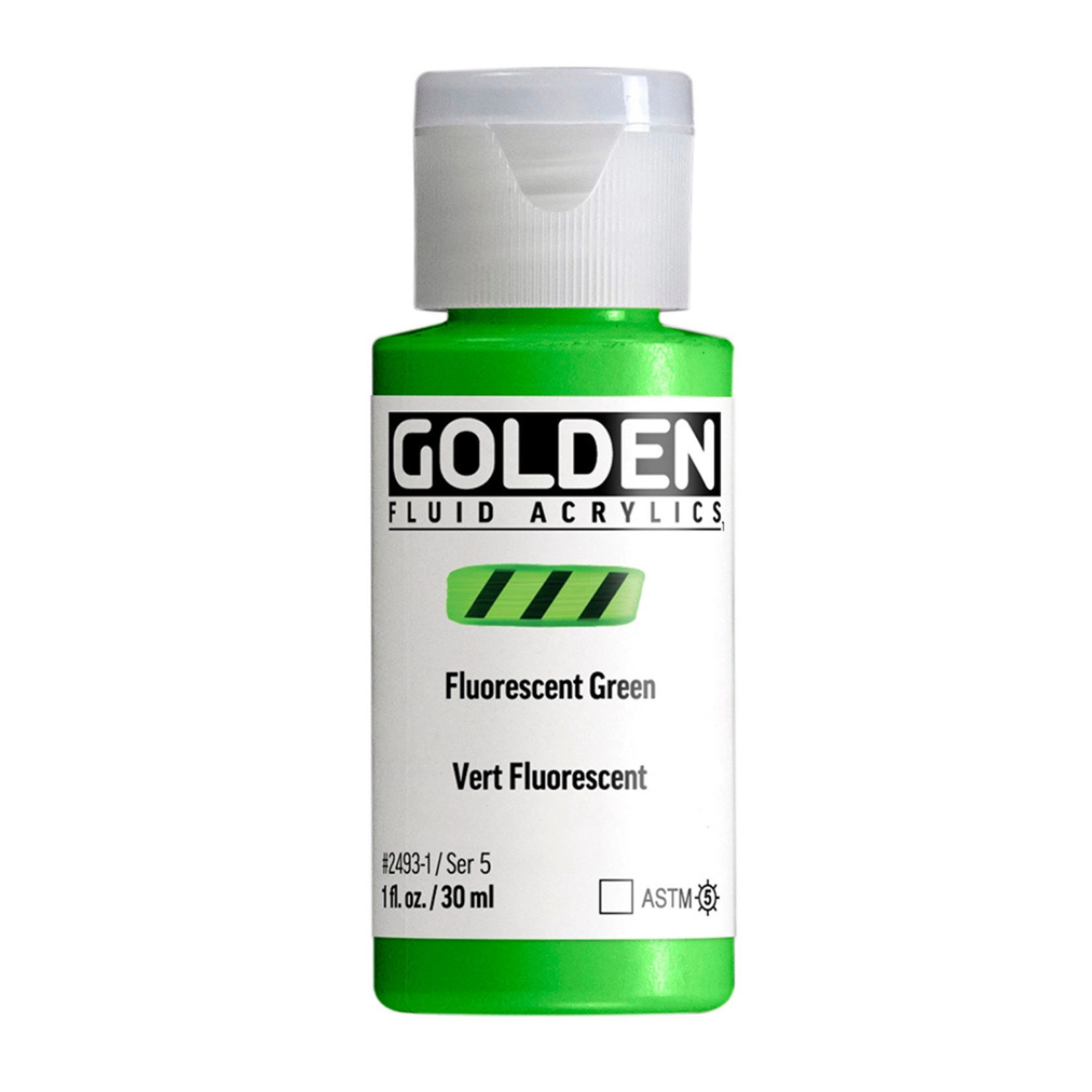 GOLDEN GOLDEN FLUID ACRYLIC 1OZ FLUORESCENT GREEN