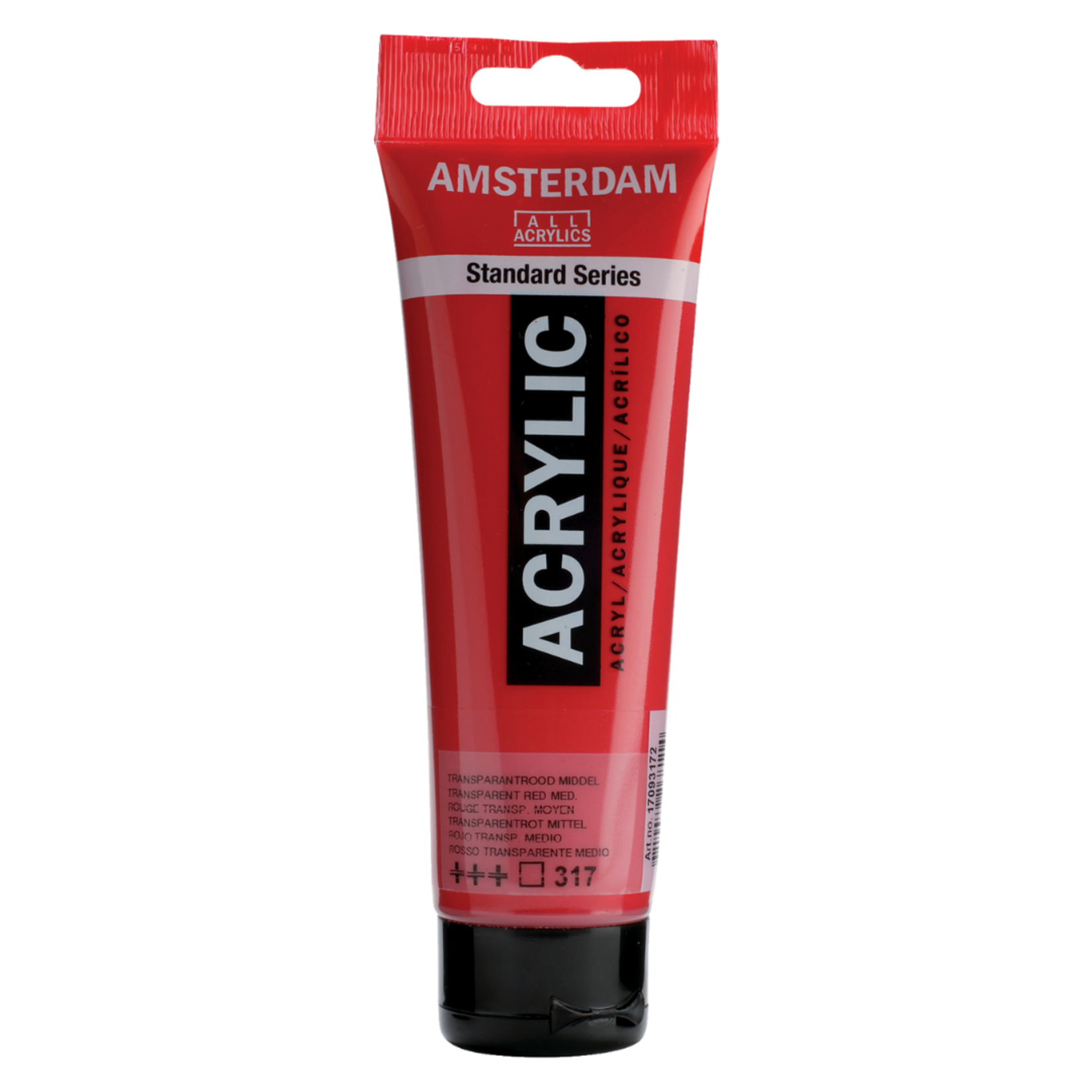 AMSTERDAM AMSTERDAM ACRYLIC 120ML TRANSPARENT RED MEDIUM