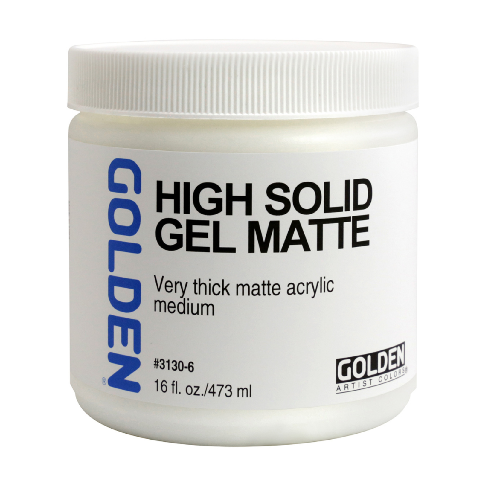 GOLDEN GOLDEN ACRYLIC MEDIUM HIGH SOLID GEL MATTE 16OZ