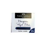 FABER CASTELL INK CARTRIDGE REFILL ROYAL BLUE 6/PK