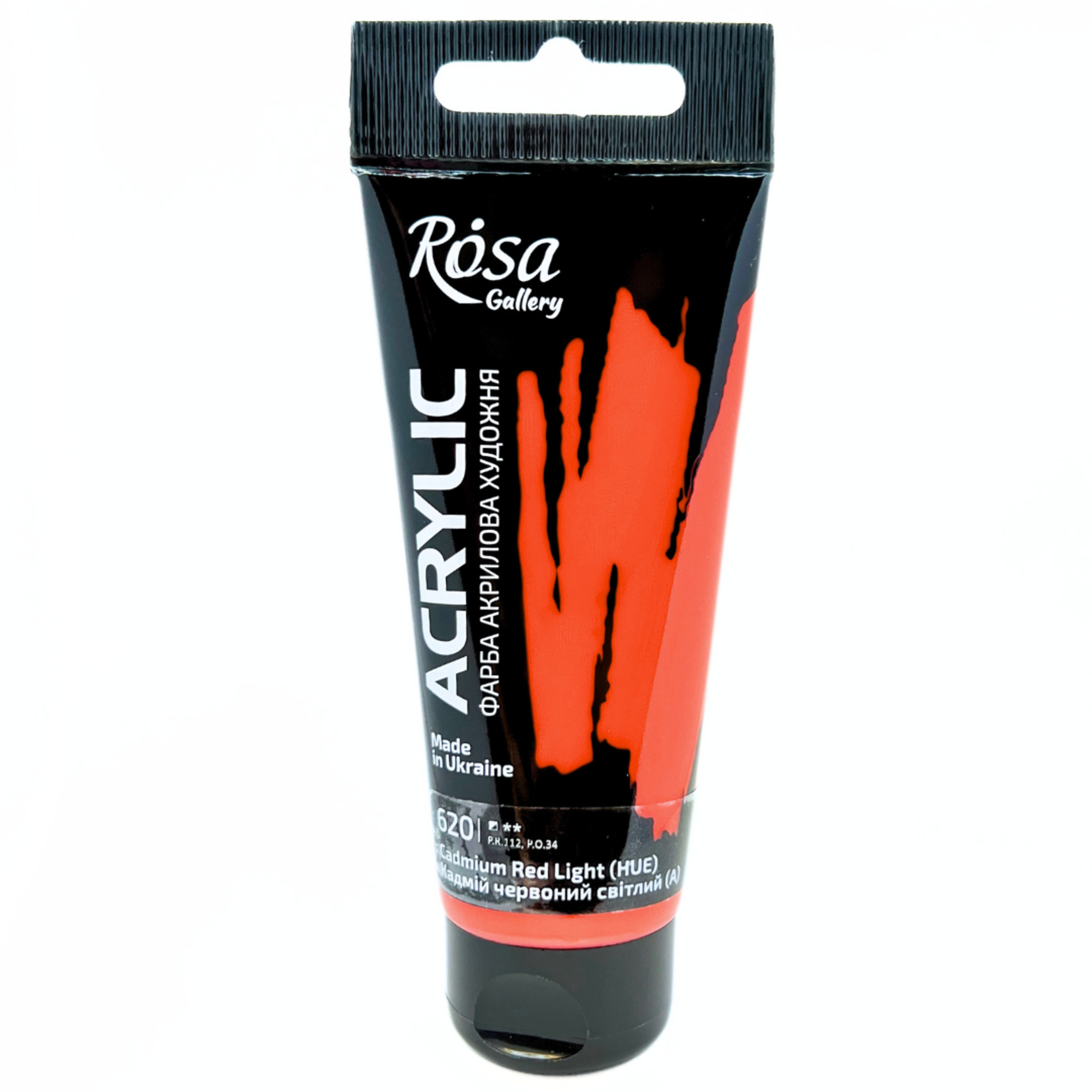 ROSA GALLERY ACRYLIC PAINT 60ML CADMIUM RED LIGHT (HUE) #620