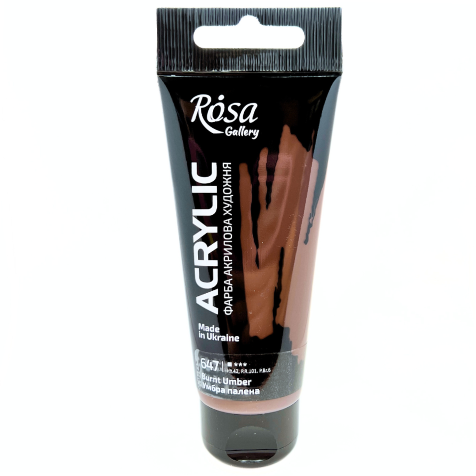 ROSA GALLERY ACRYLIC PAINT 60ML BURNT UMBER #647