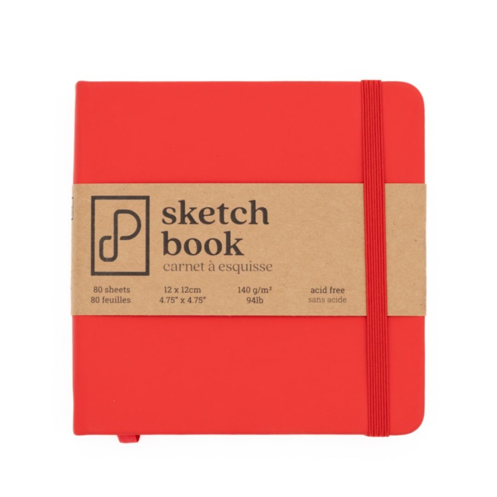 PRISM STUDIO SKETCHBOOK 4.7X4.7" 80/SHT FIESTA RED