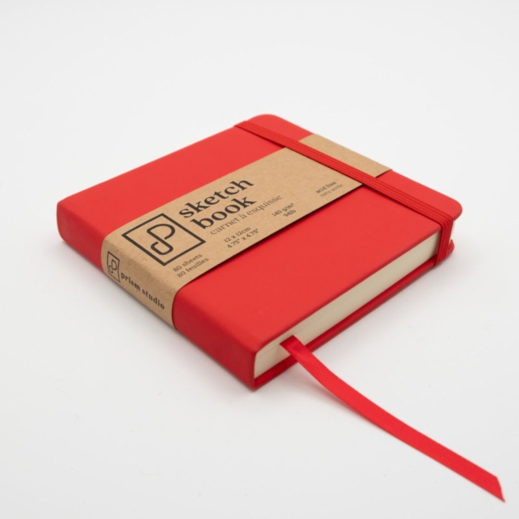 PRISM STUDIO SKETCHBOOK 4.7X4.7" 80/SHT FIESTA RED
