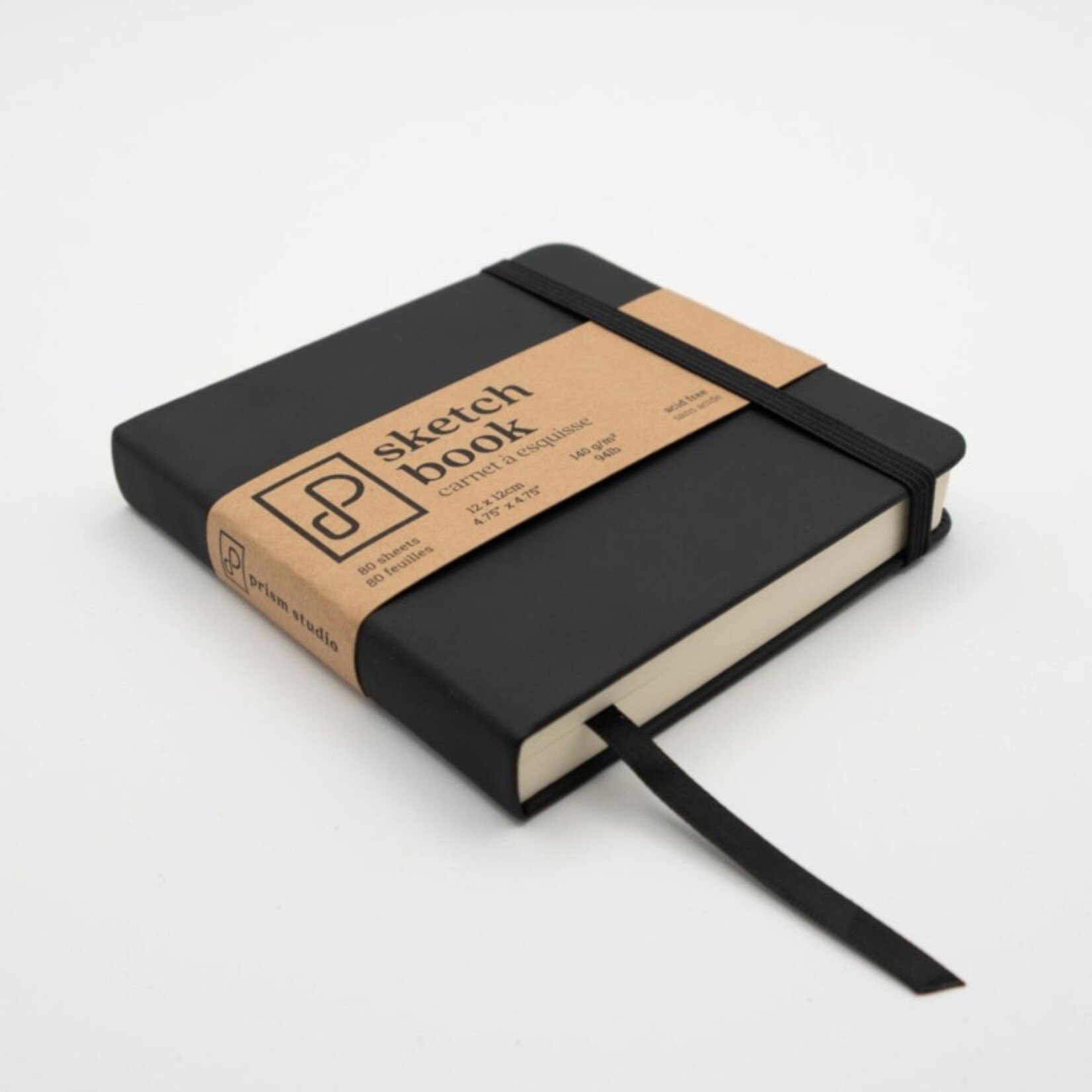 PRISM STUDIO SKETCHBOOK 4.7X4.7" 80/SHT TUXEDO BLACK