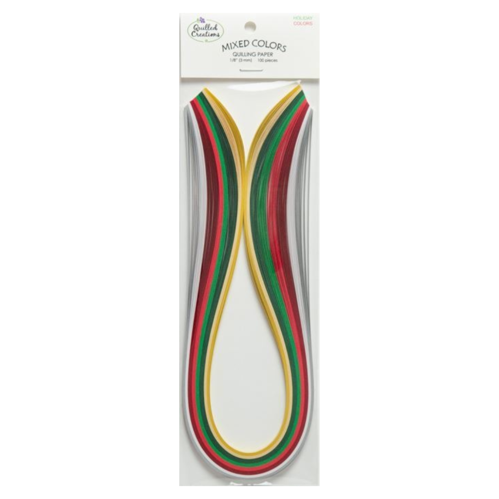 QUILLED CREATIONS MIXED PAPER PACK 1/8" HOLIDAY COLOURS