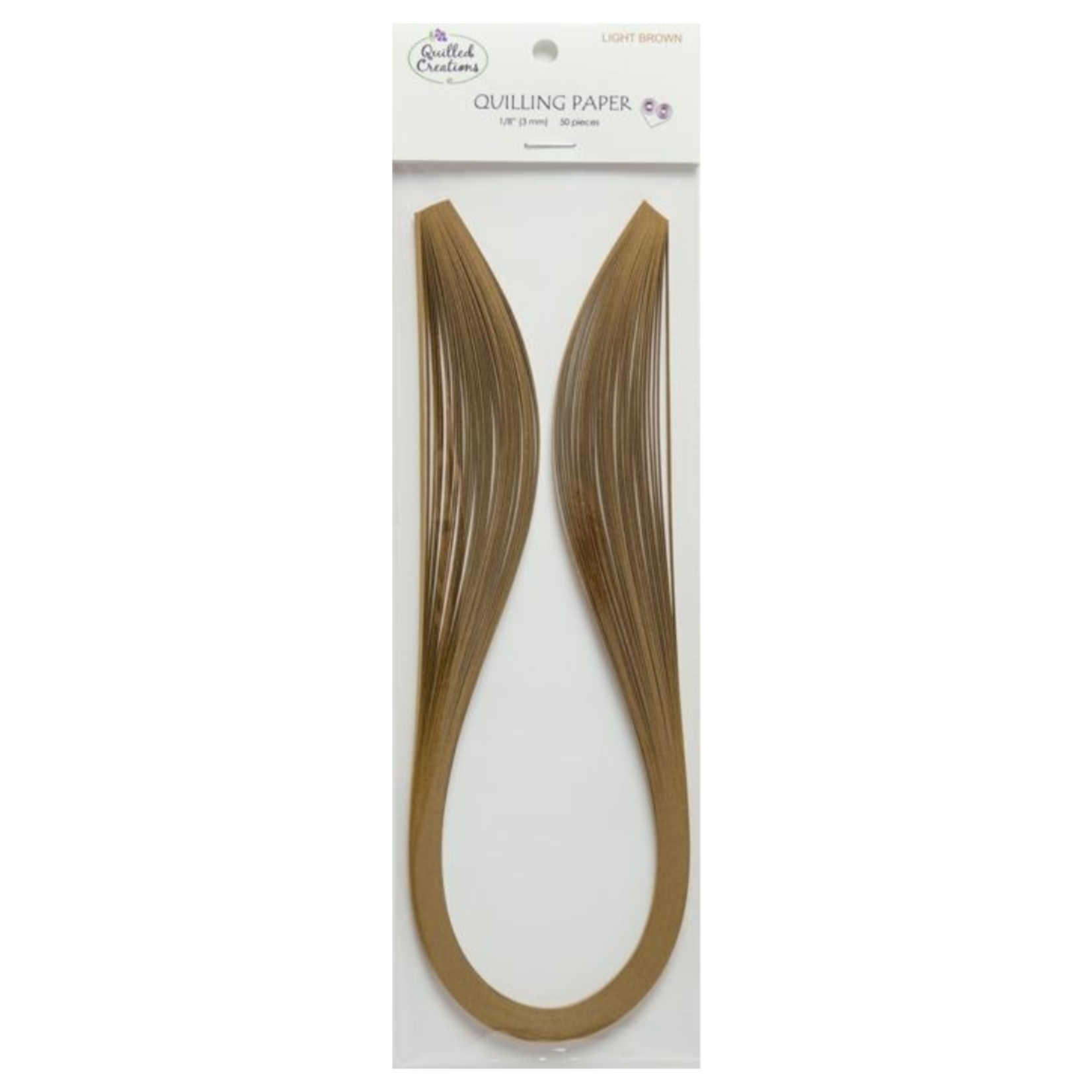 QUILLED CREATIONS SOLID PAPER 1/8" LIGHT BROWN