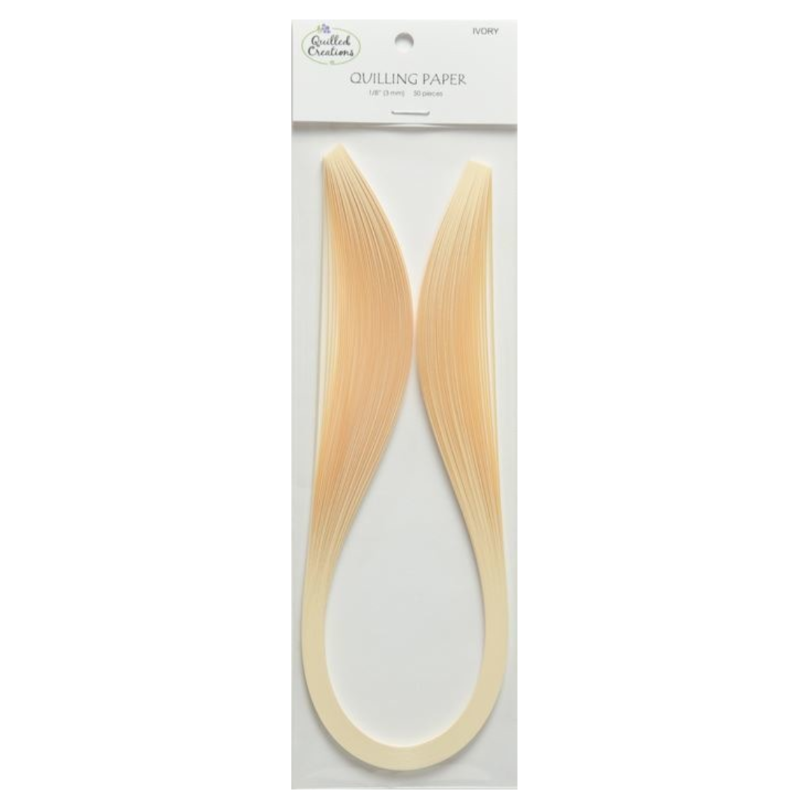 QUILLED CREATIONS SOLID PAPER 1/8" IVORY