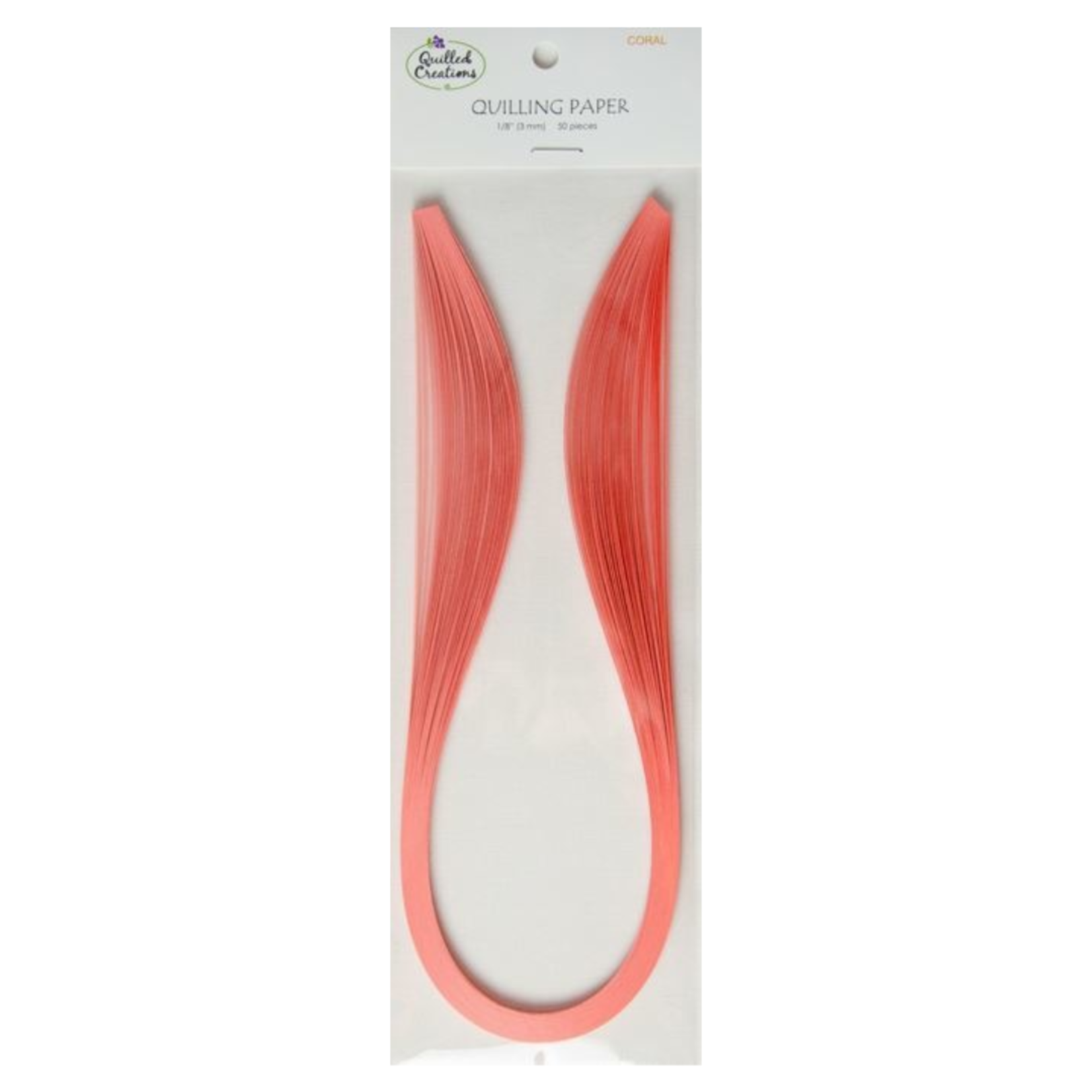 QUILLED CREATIONS SOLID PAPER 1/8" CORAL