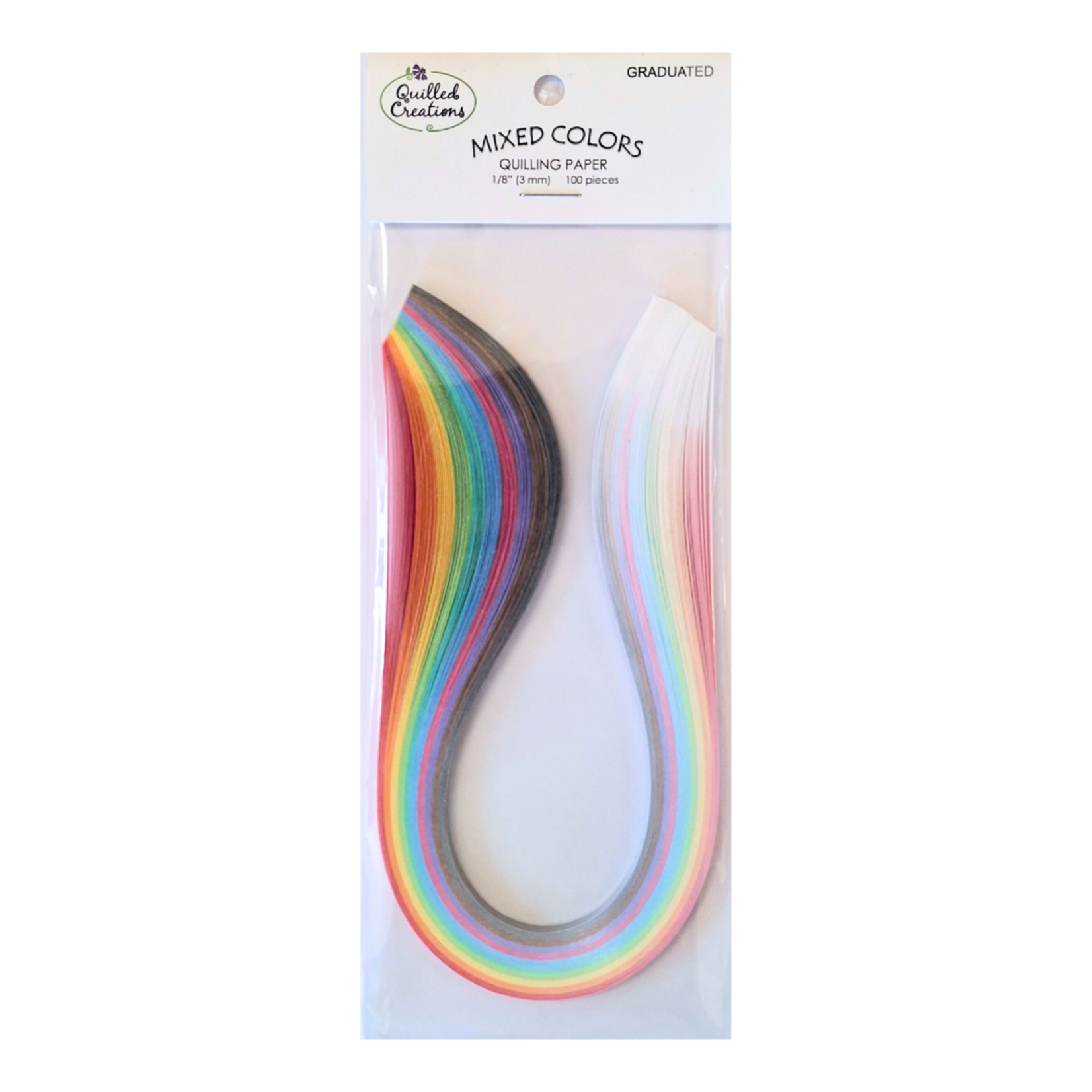 QUILLED CREATIONS MIXED PAPER PACK 1/8" GRADUATED COLOURS