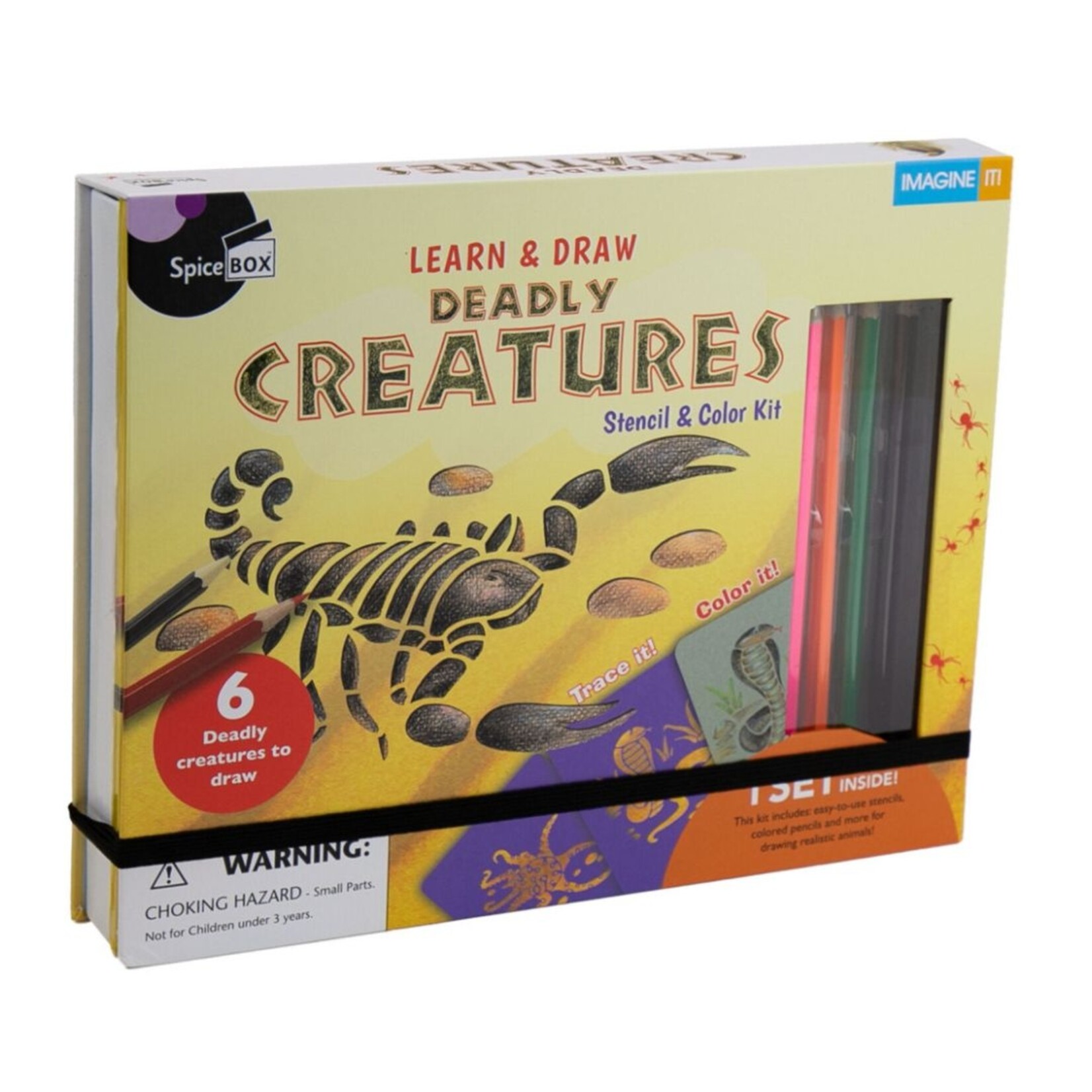 SPICEBOX LEARN AND DRAW DEADLY CREATURES KIT