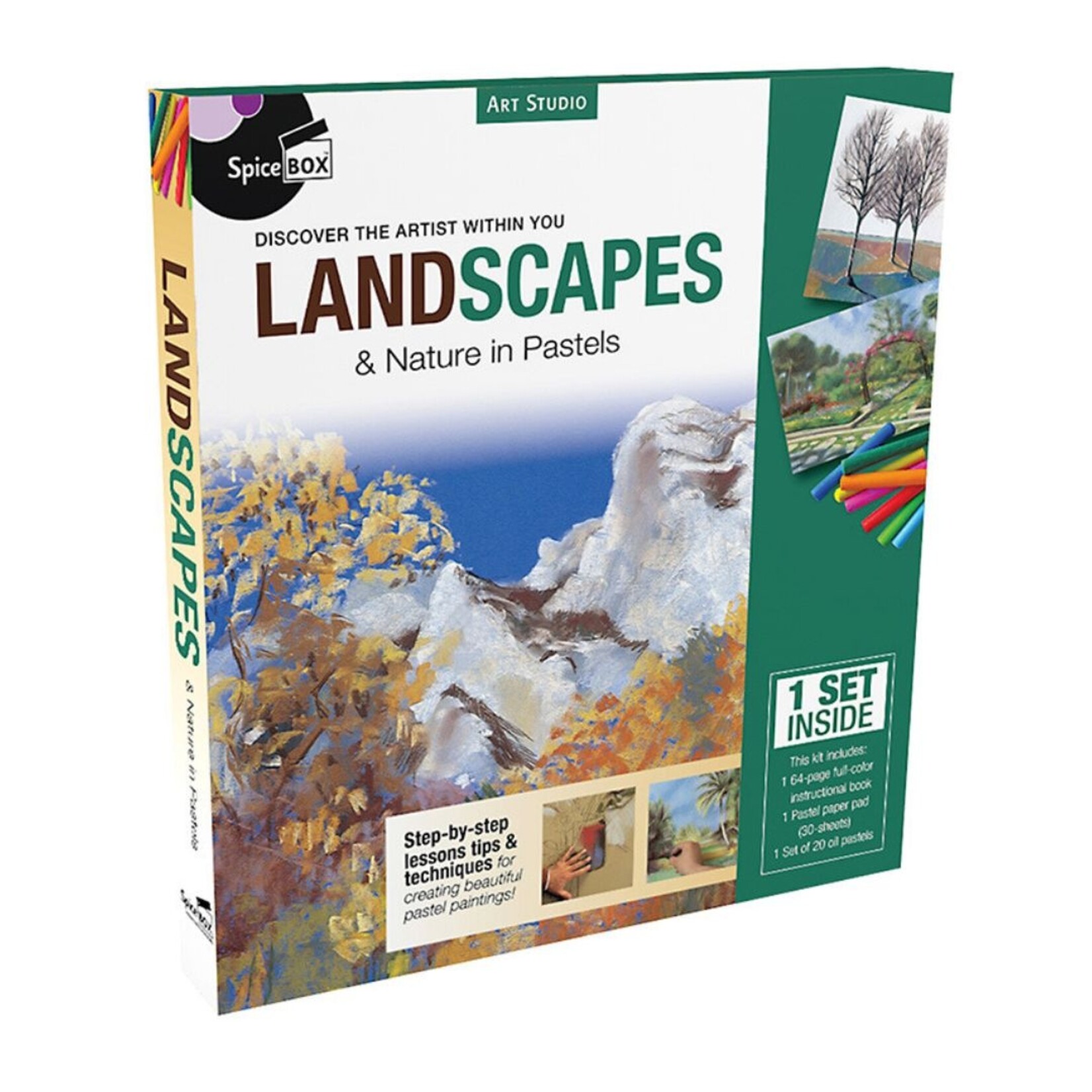 SPICEBOX ART STUDIO LANDSCAPES AND FLORALS IN PASTELS KIT
