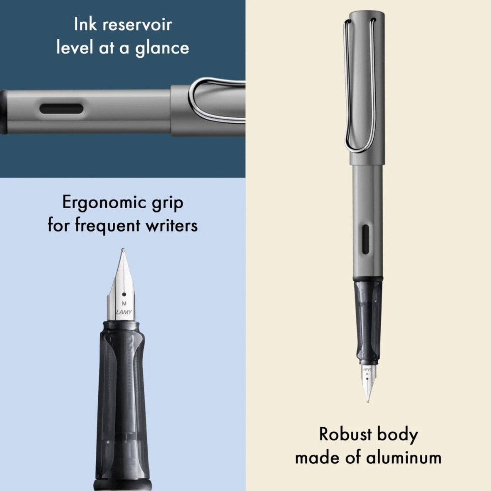 LAMY AL-STAR FOUNTAIN PEN GRAPHITE M