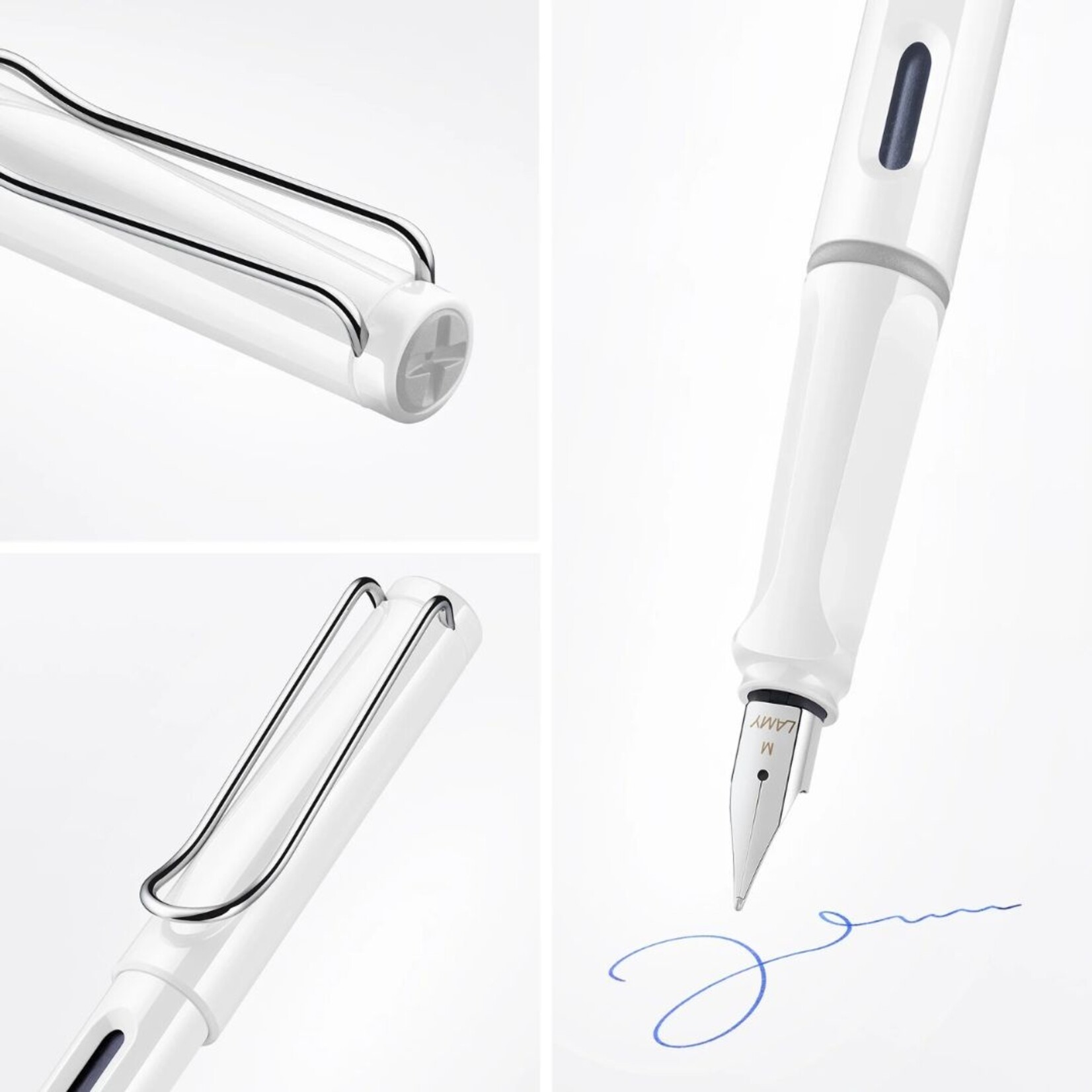 LAMY SAFARI FOUNTAIN PEN SHINY WHITE F
