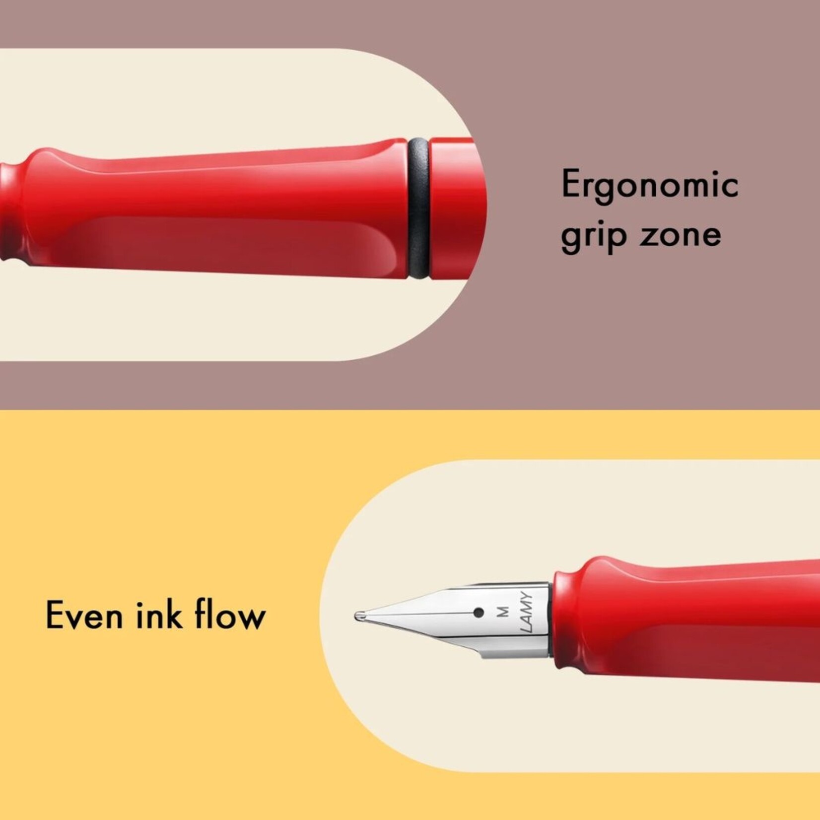 LAMY SAFARI FOUNTAIN PEN RED F
