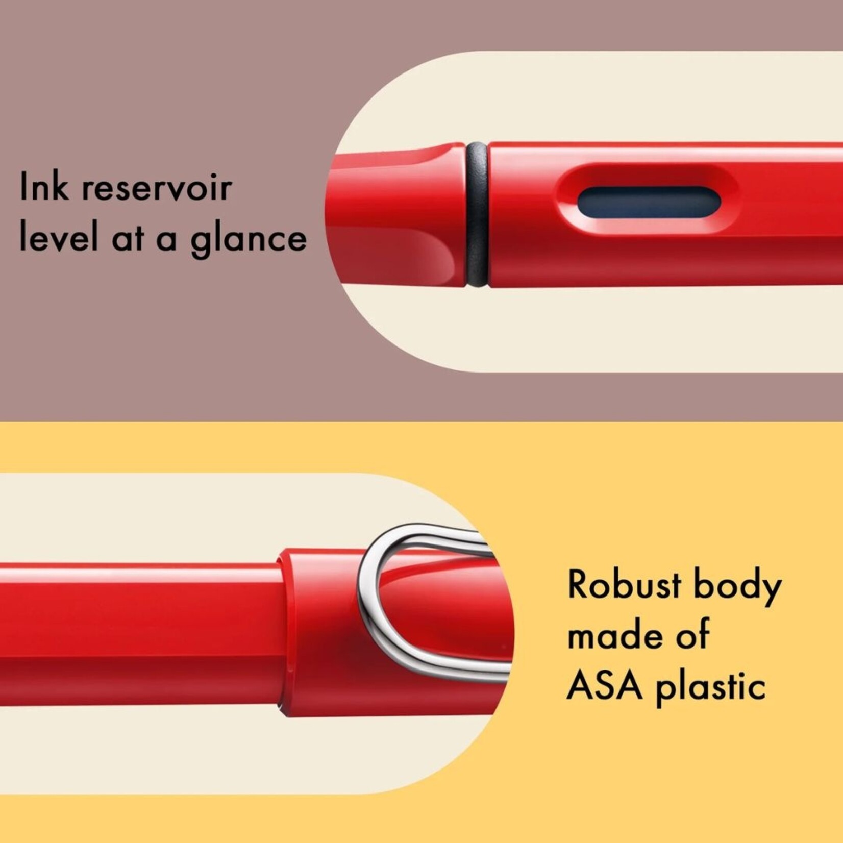 LAMY SAFARI FOUNTAIN PEN RED F