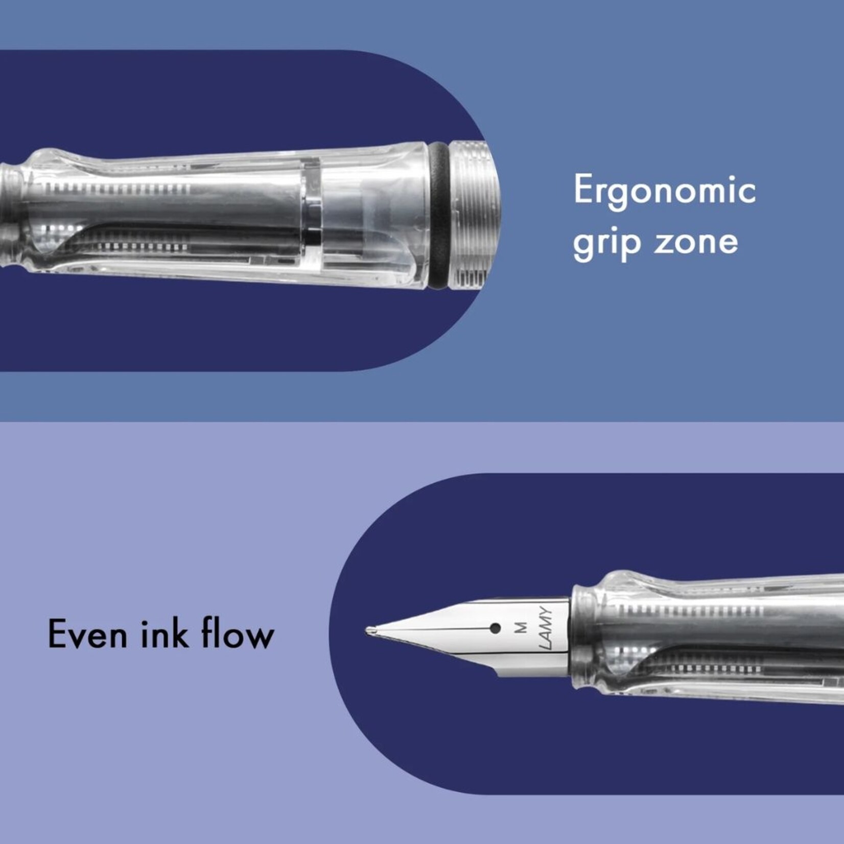 LAMY SAFARI VISTA FOUNTAIN PEN M SILVER