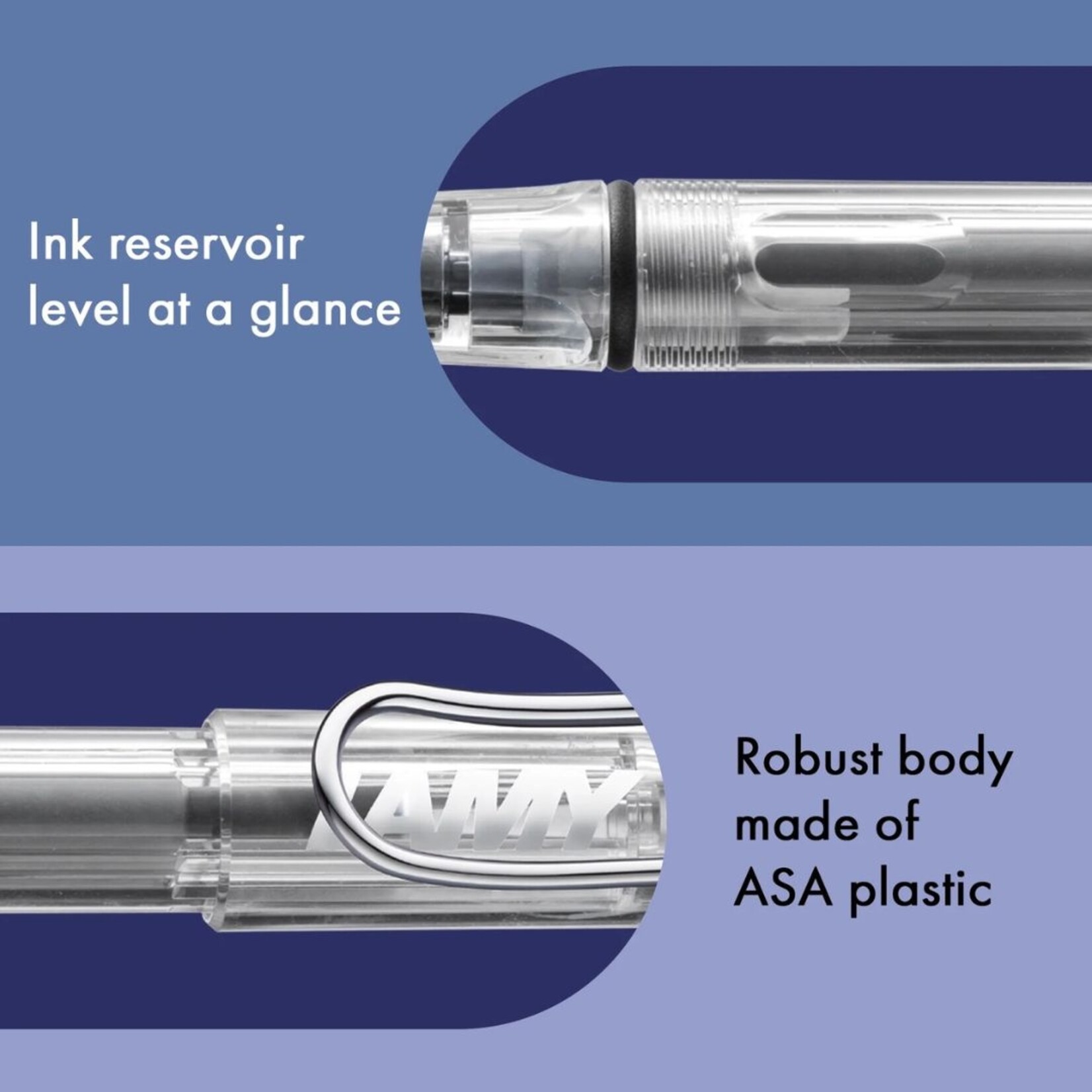 LAMY SAFARI VISTA FOUNTAIN PEN M SILVER