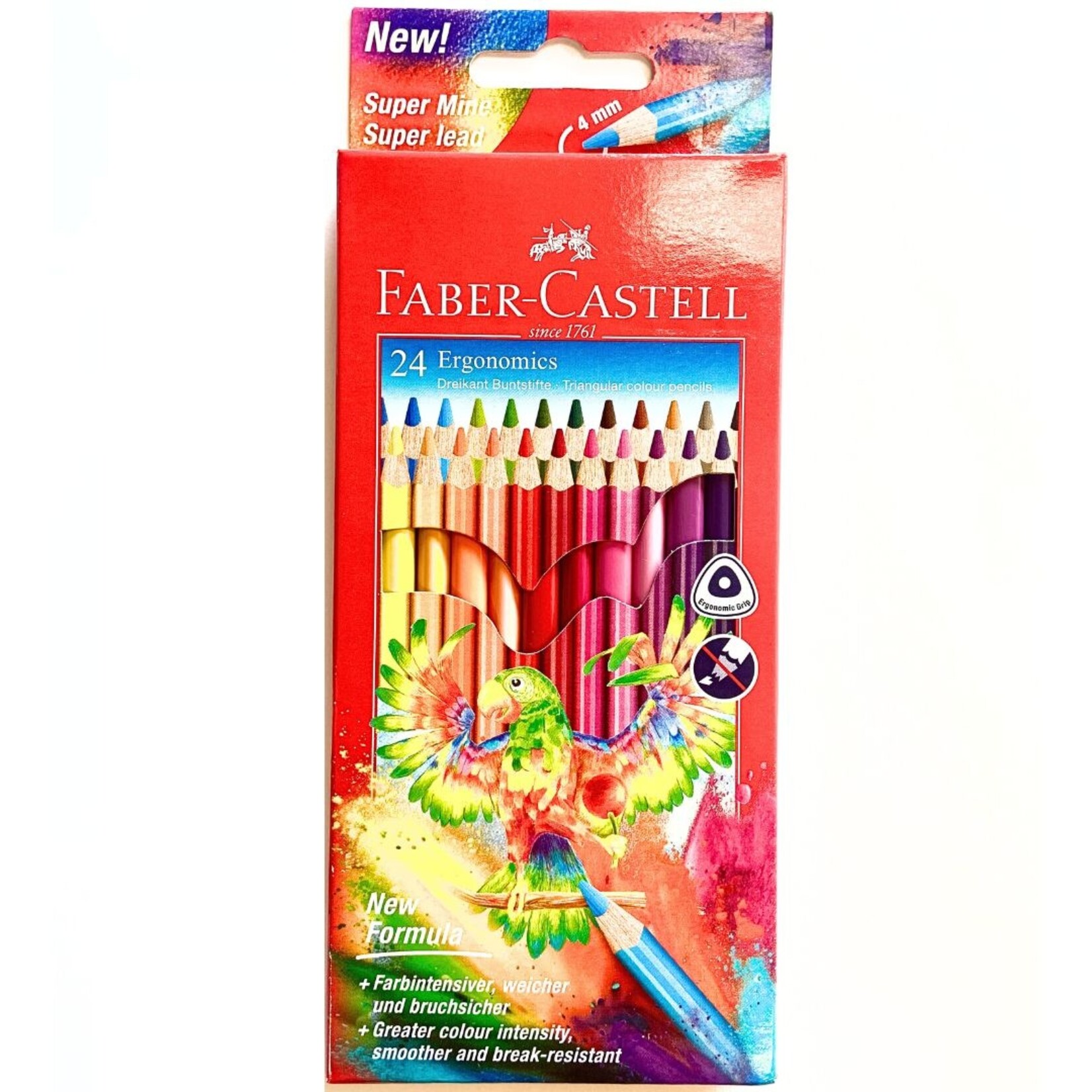 FABER CASTELL ERGONOMIC COLOURED PENCIL SET/24