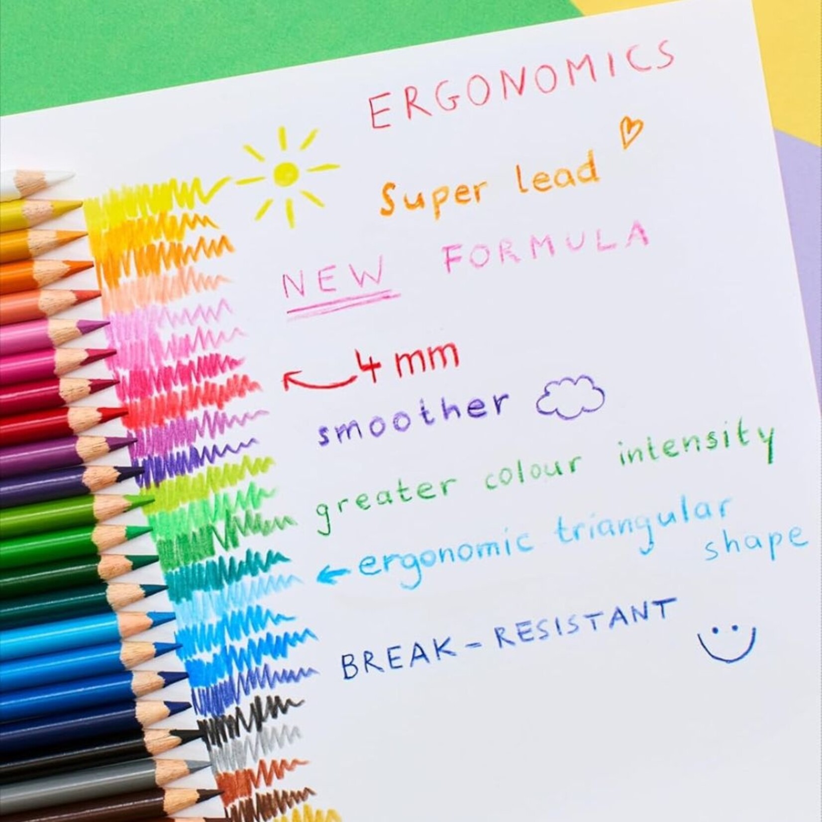 FABER CASTELL ERGONOMIC COLOURED PENCIL SET/24
