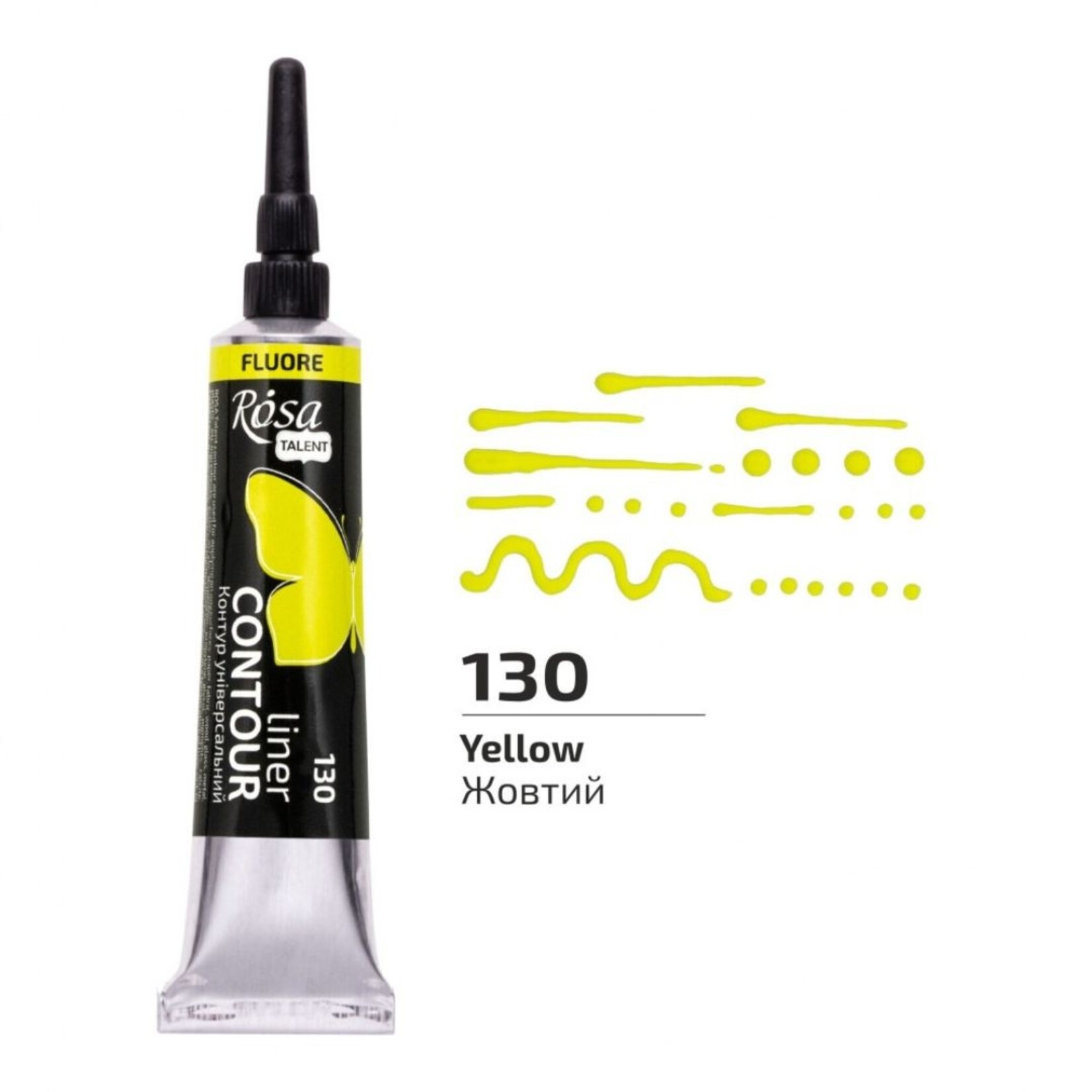 ROSA CONTOUR LINER 20ML YELLOW FLUORESCENT #130