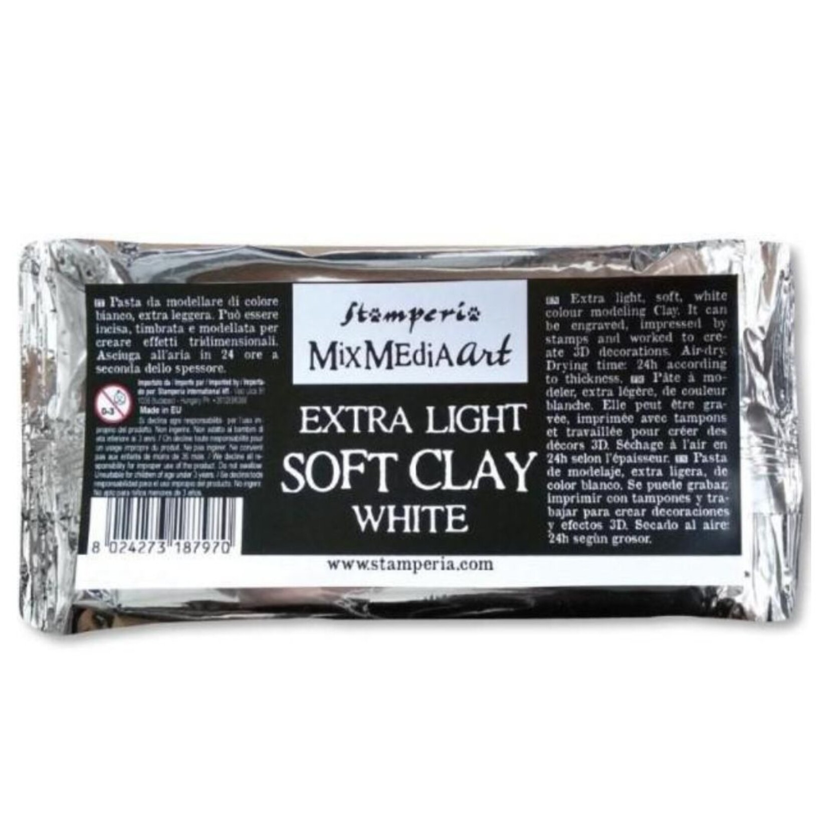 STAMPERIA STAMPERIA EXTRA LIGHT SOFT CLAY WHITE 160G